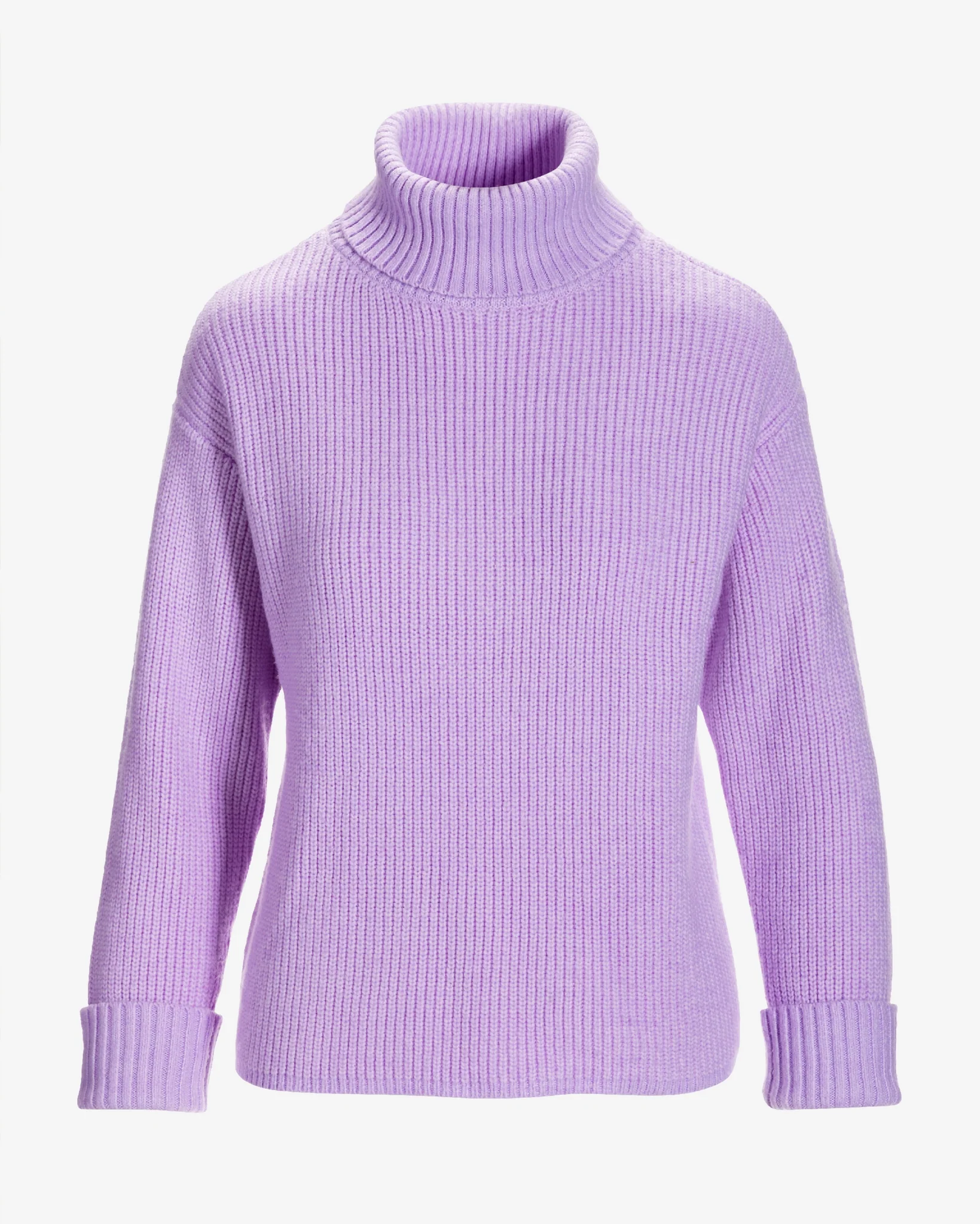 Shaker Stitch Effortless Turtleneck Lavendula - Mycitystee
