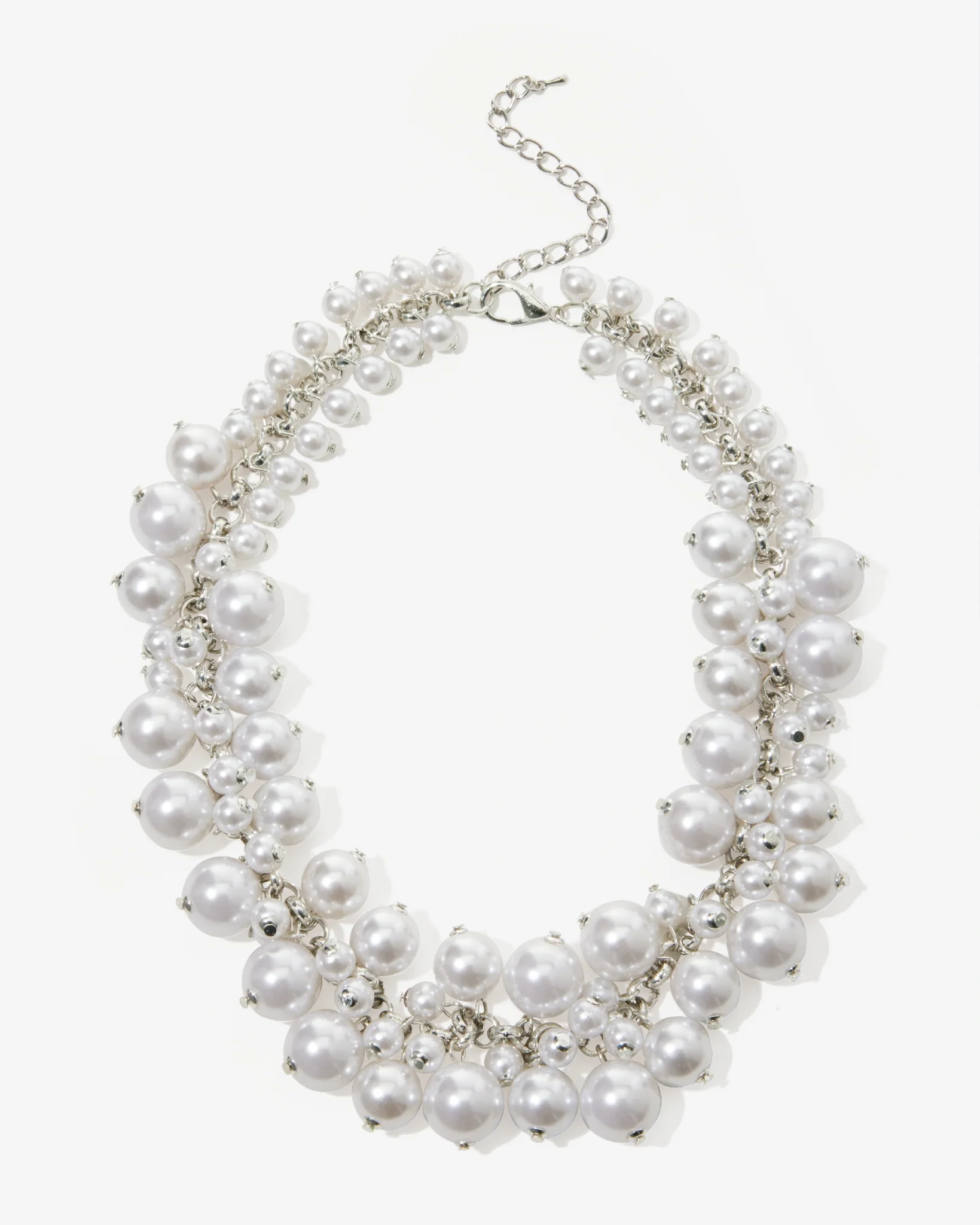 Silver Pearl Necklace Pearl/Silver - Mycitystee