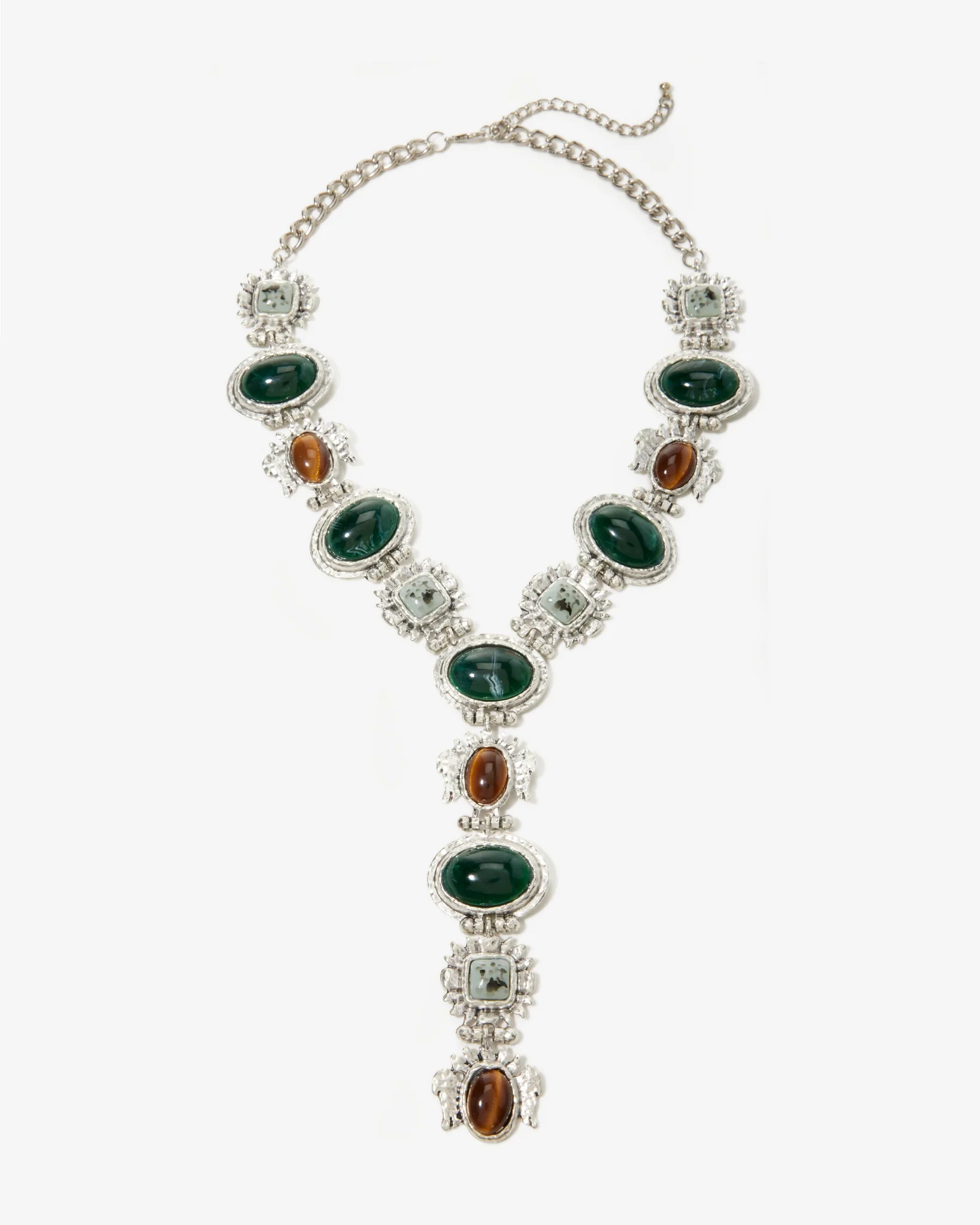 Western Stone Necklace Antique Silver - Mycitystee