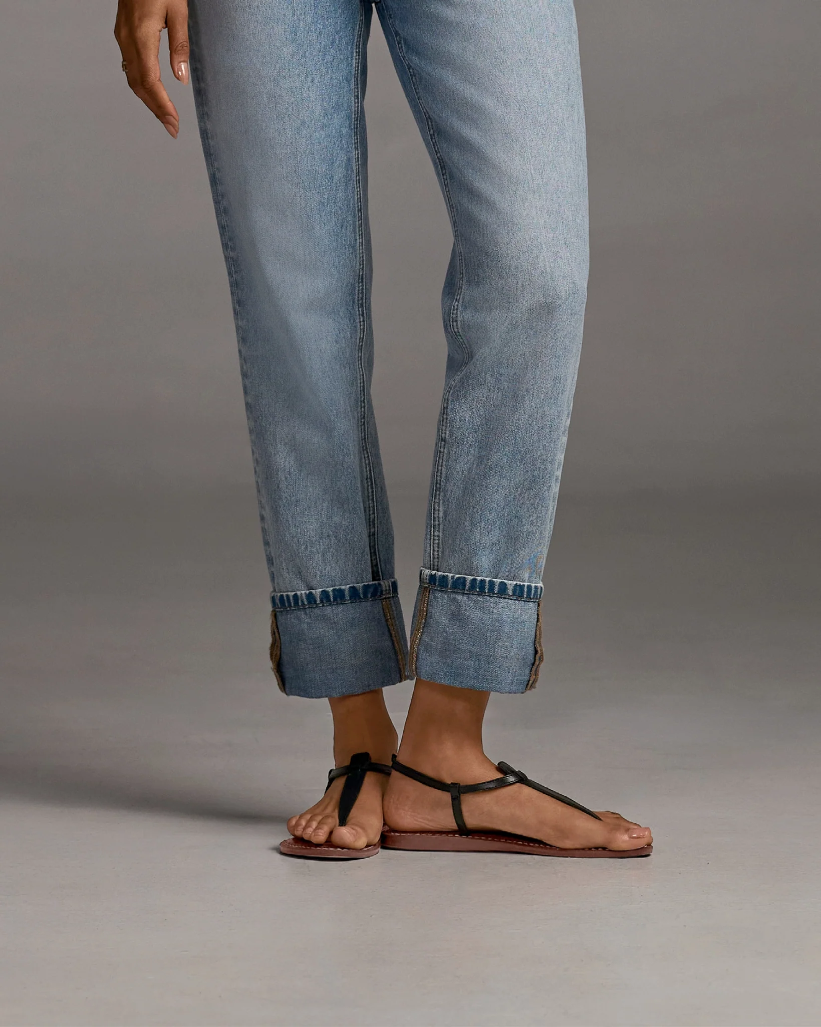 Single Ankle Strap Sandal Black - Mycitystee