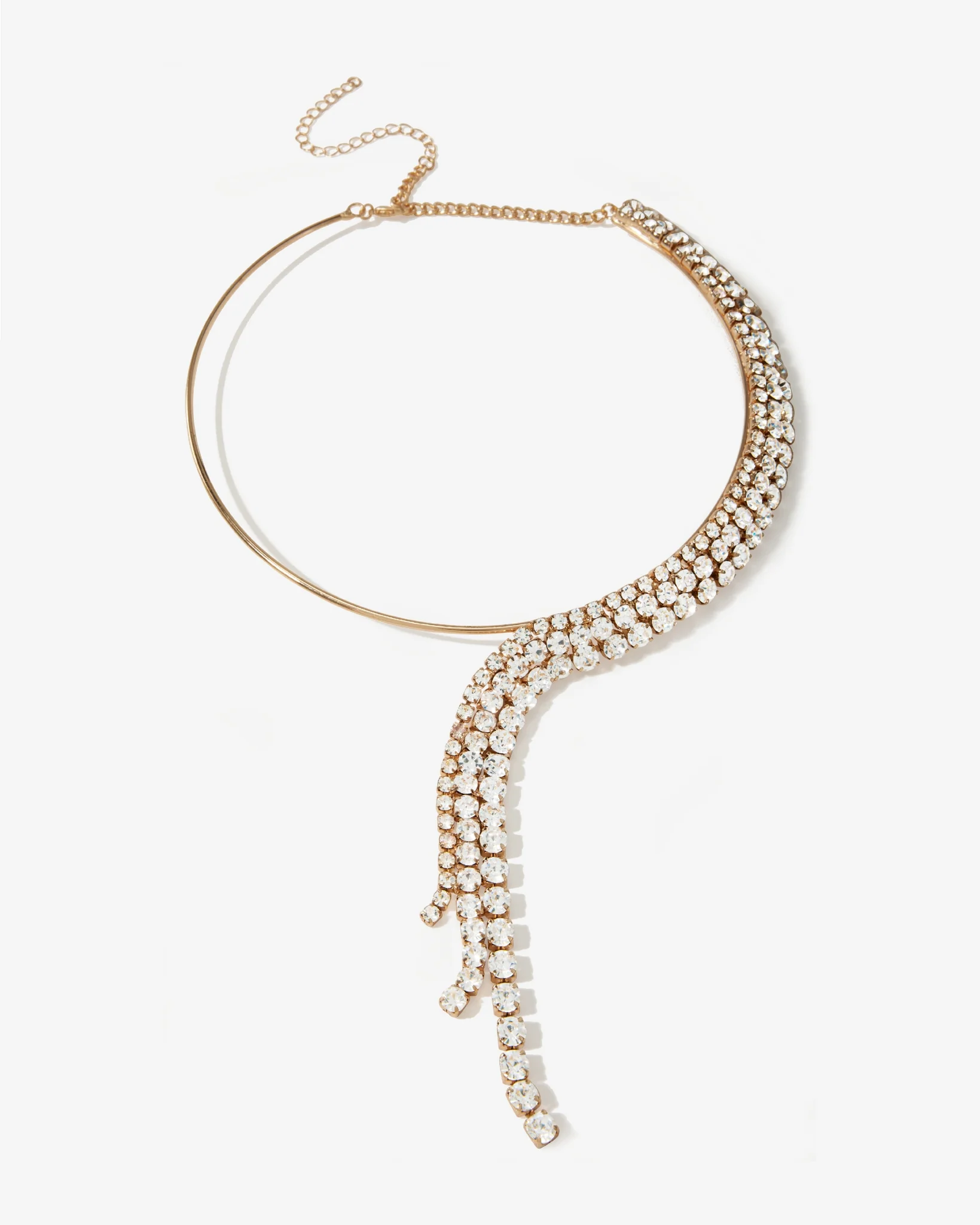 Placed Gem Necklace Gold - Mycitystee