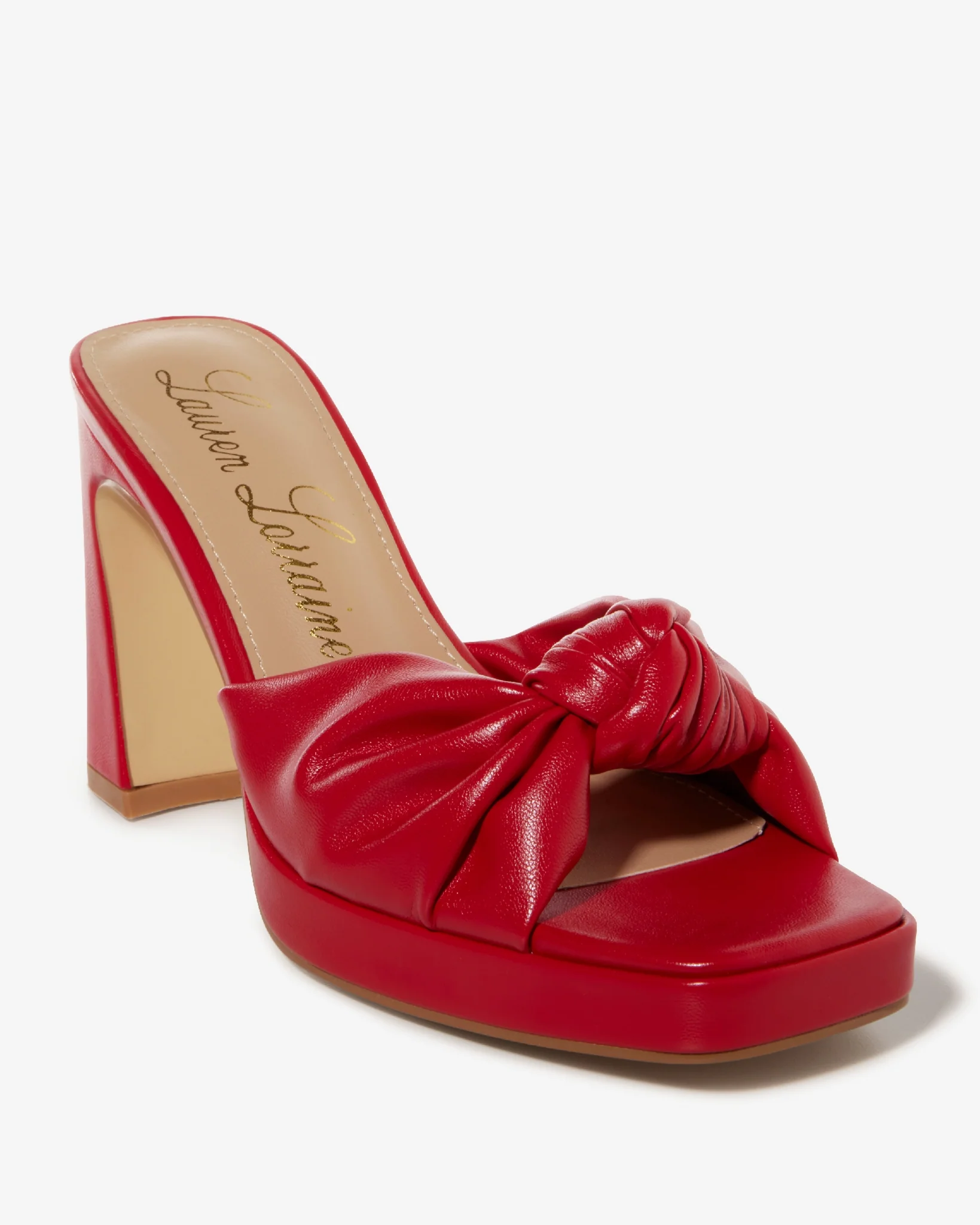 Knotted Strap Heel Red - Mycitystee