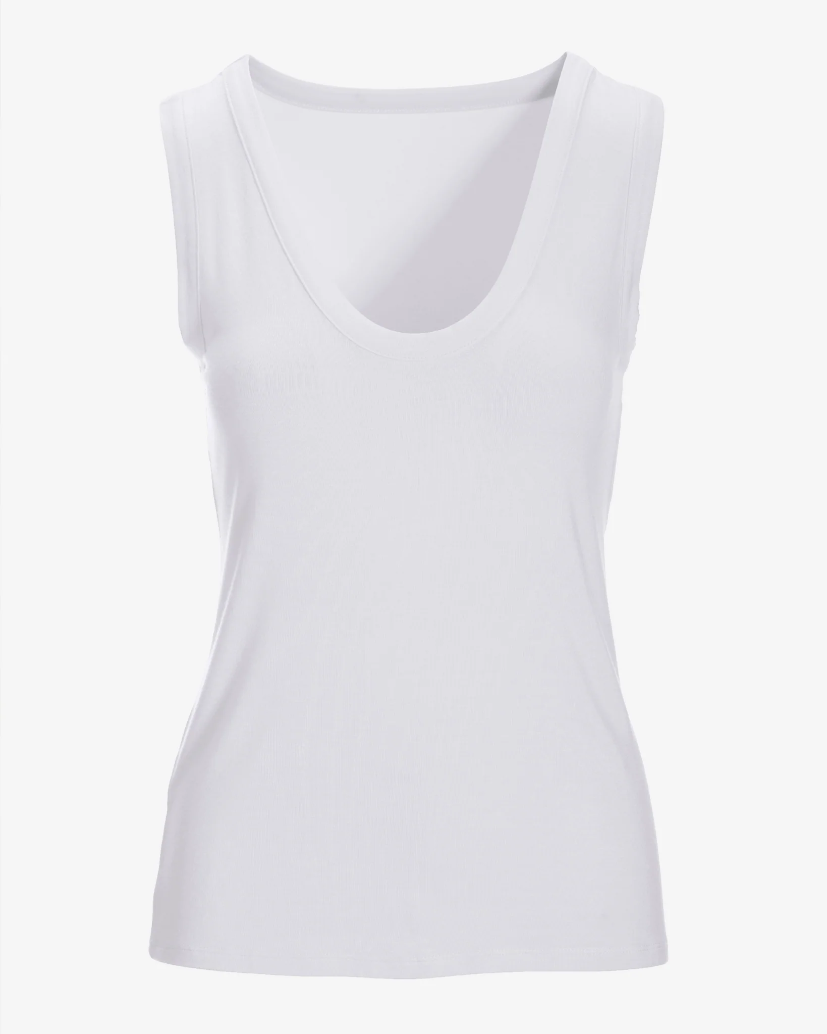 So Effortless Scoop-Neck Tank Top White - Mycitystee