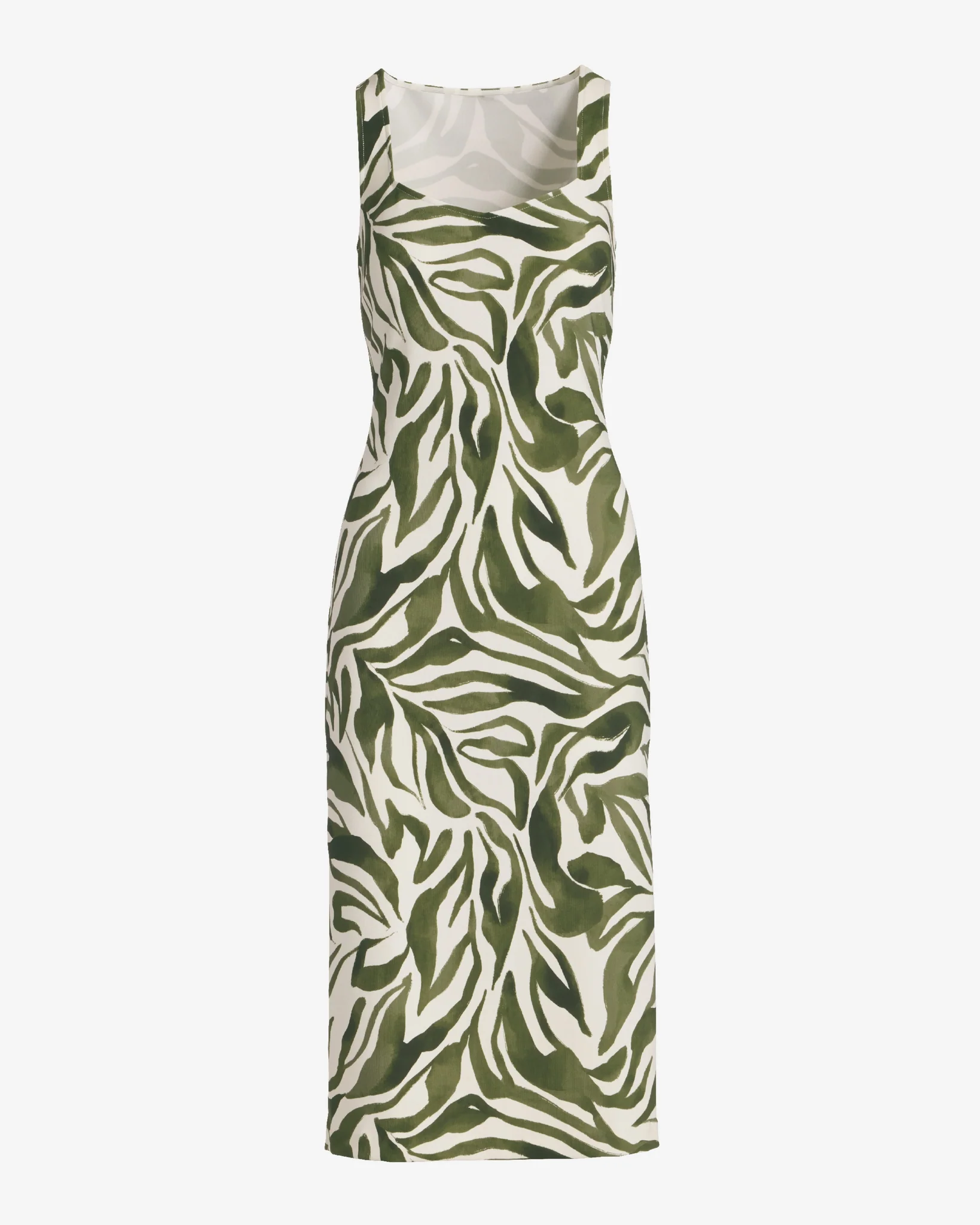 Beyond Travel Print Sweetheart Neckline Midi Dress Glamorous Safari - Mycitystee