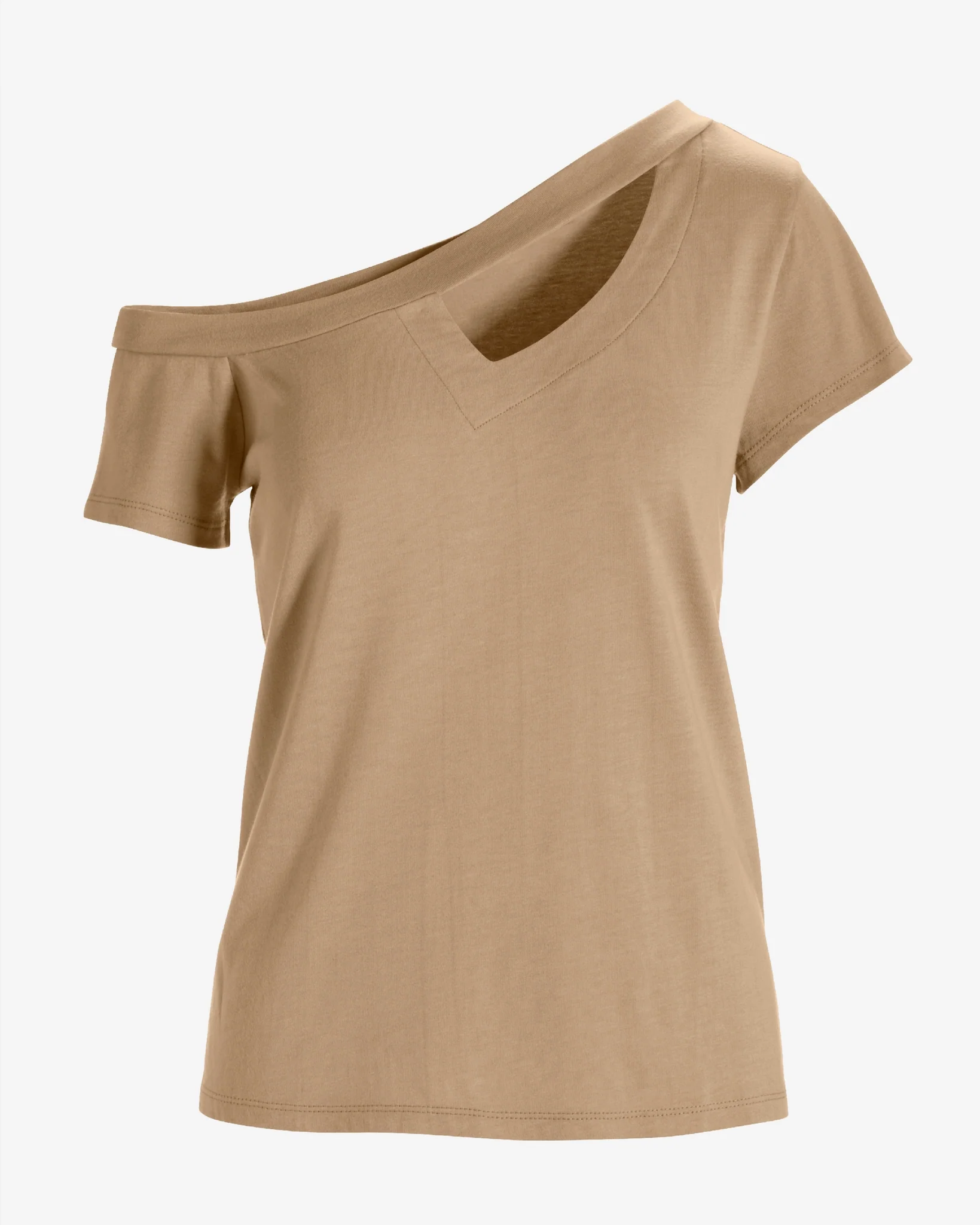 Slouchy Cut Out Knit Top Sesame - Mycitystee