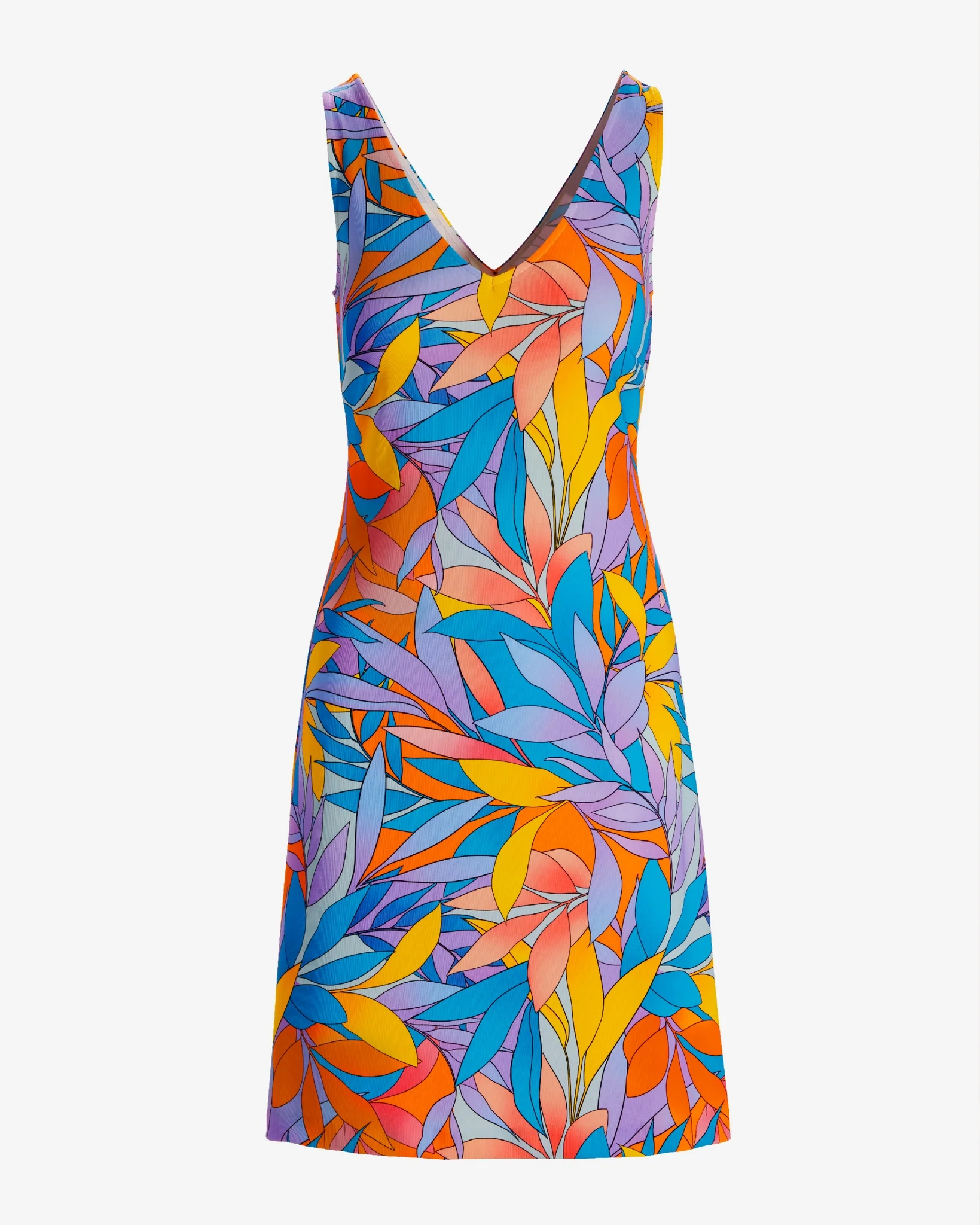Beyond Travel Print V Neck Short Dress Rainforest Escape - Mycitystee