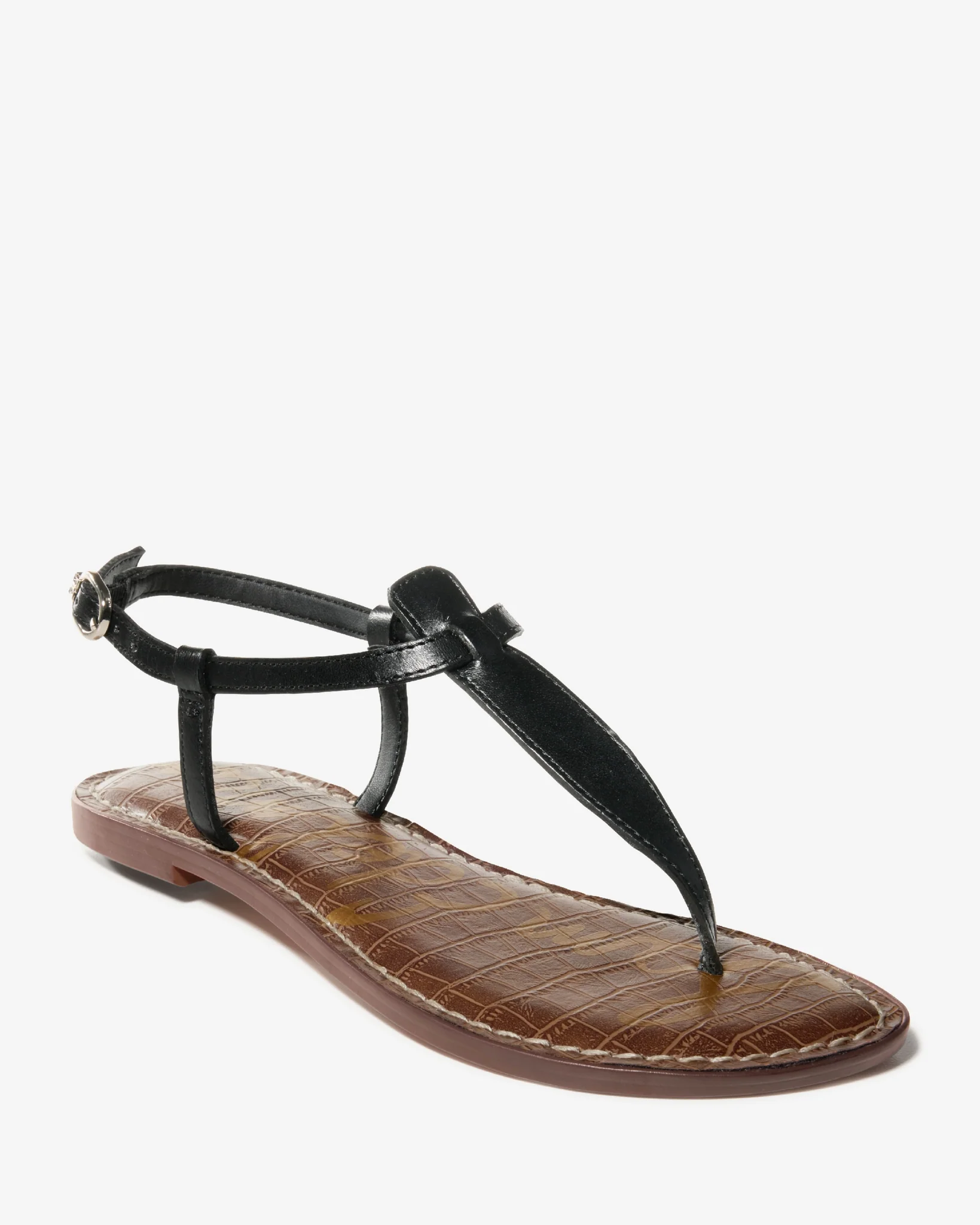 Single Ankle Strap Sandal Black - Mycitystee