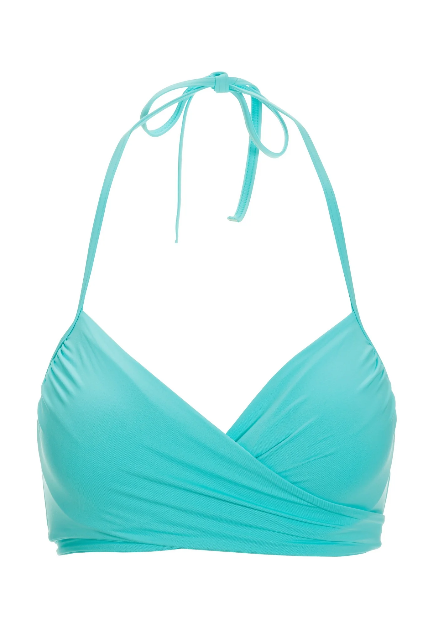 Swim Sense Underwire Wrap Bikini Top 2AJ56 Fountain Blue - Mycitystee