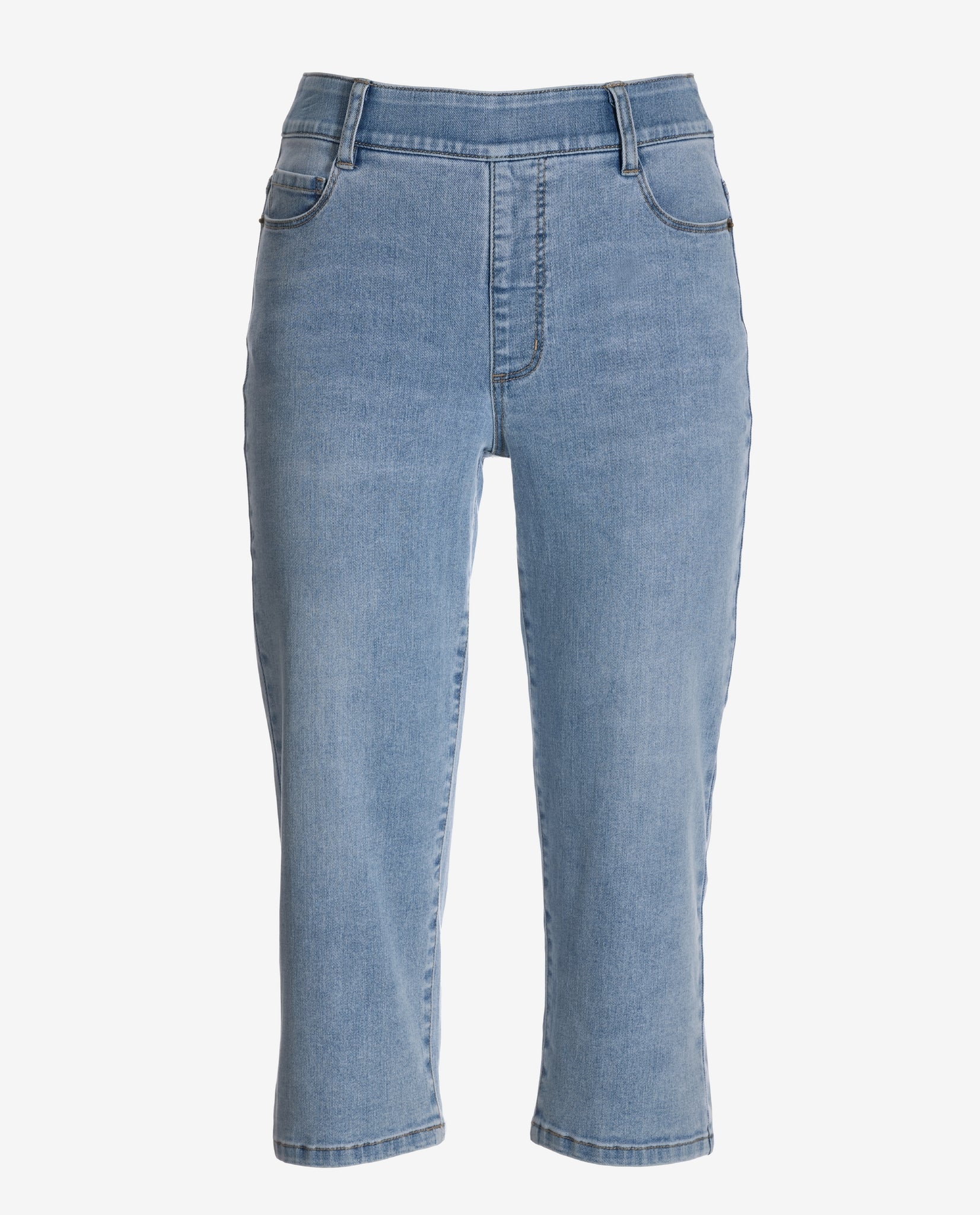 Hampton Pull On Pedal Pusher Light Med Wash - Mycitystee