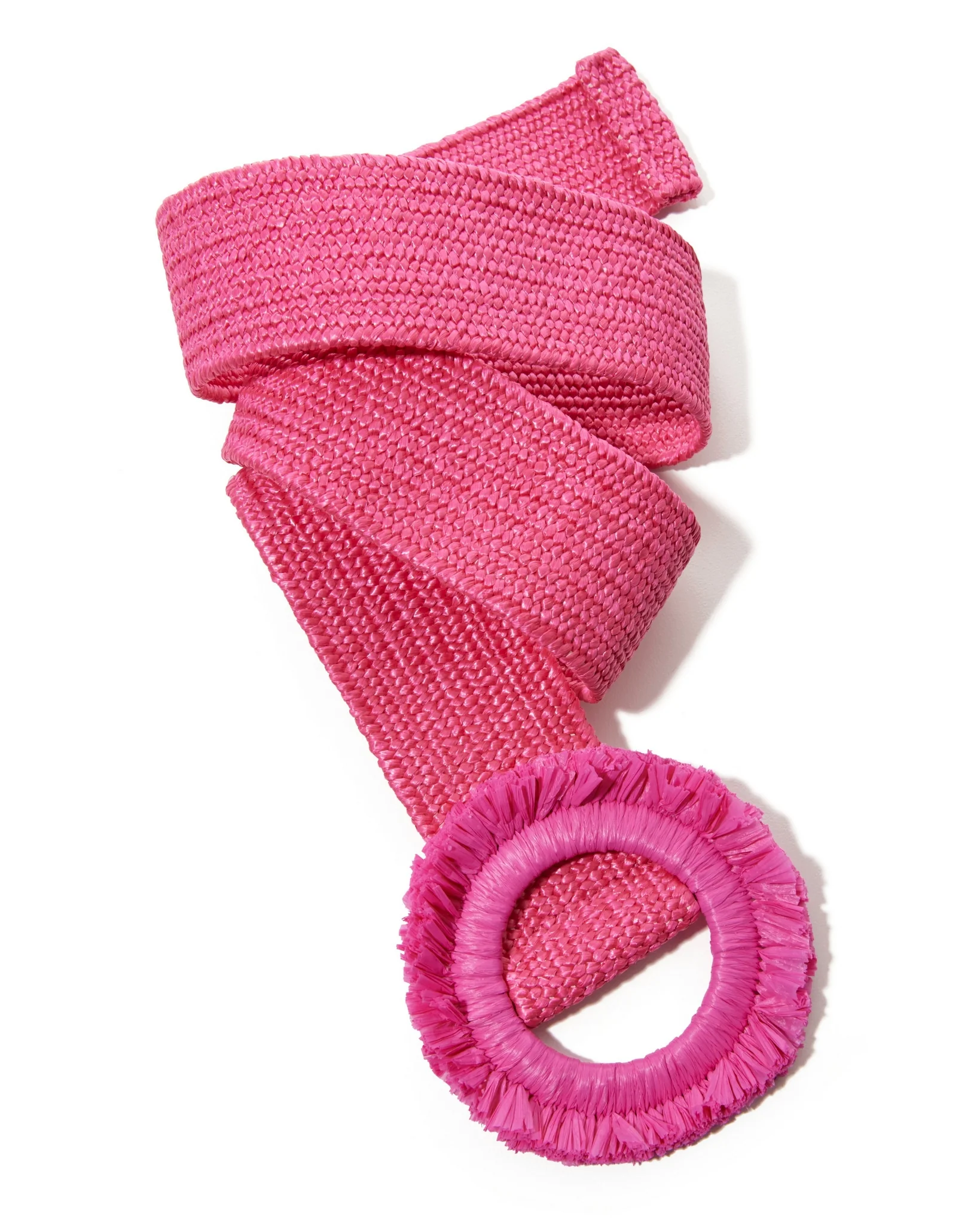 Raffia Fringe Belt Pink - Mycitystee