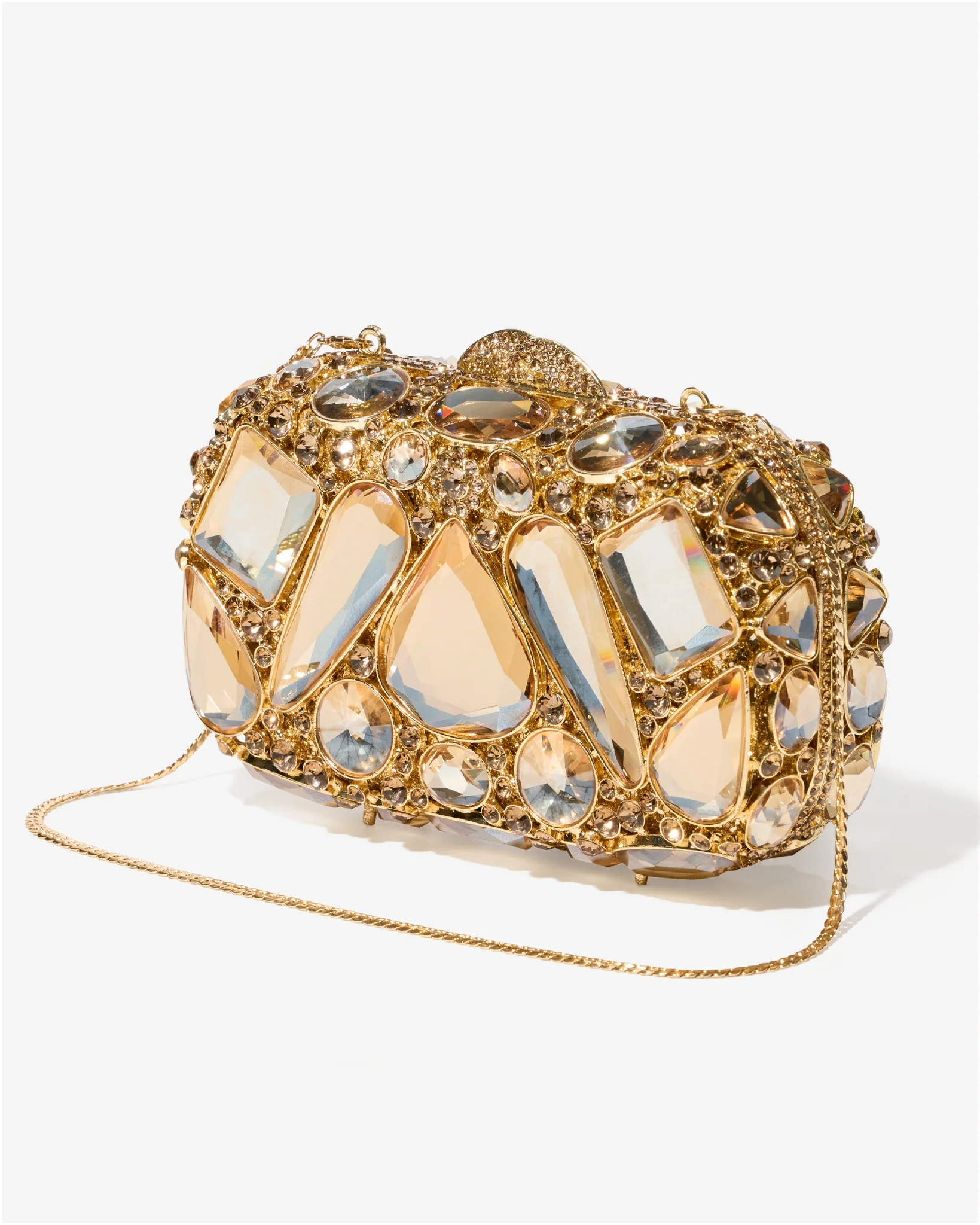 Large Gem Clutch Gold - Mycitystee