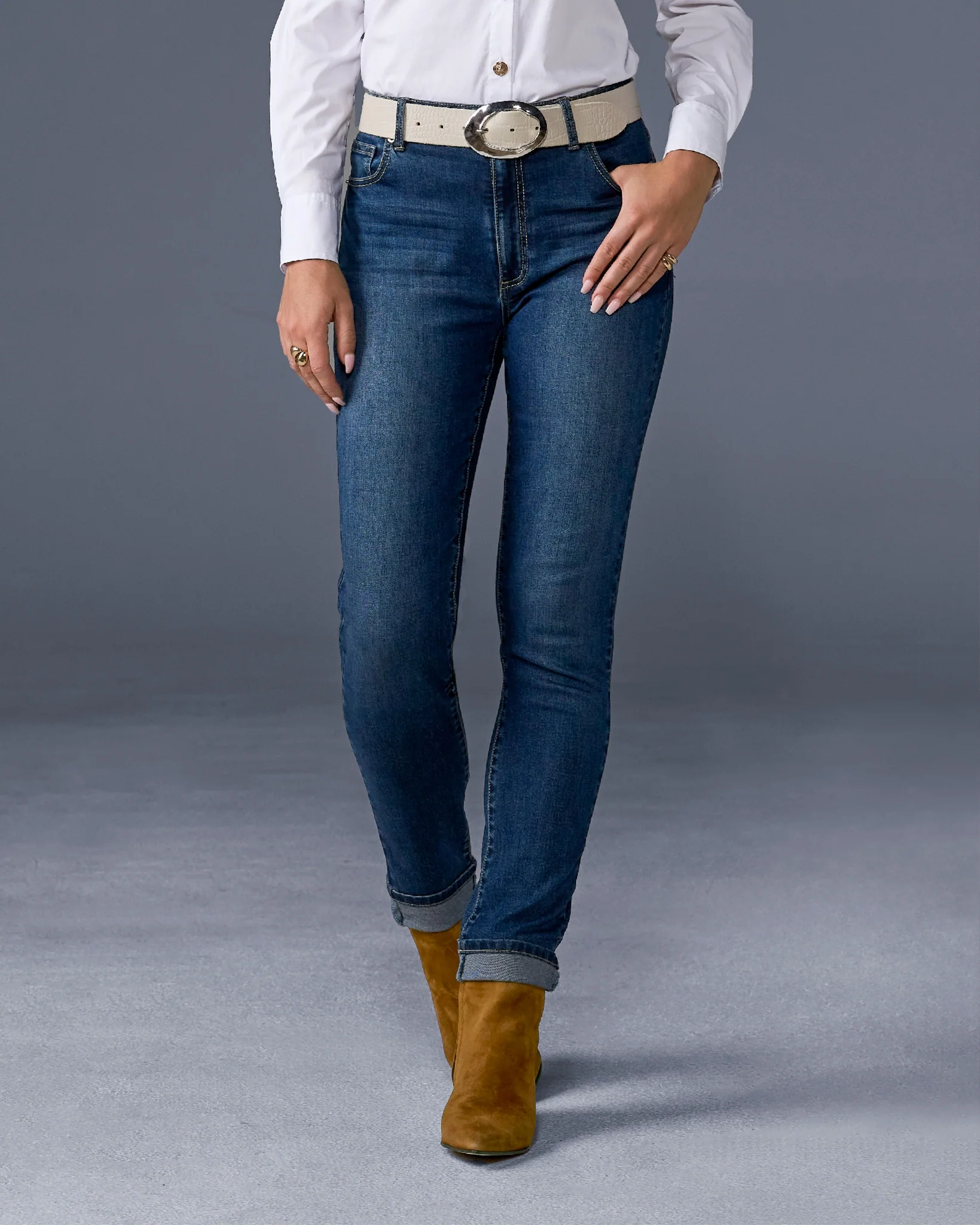 Pointed-Toe Riding Bootie Cognac - Mycitystee