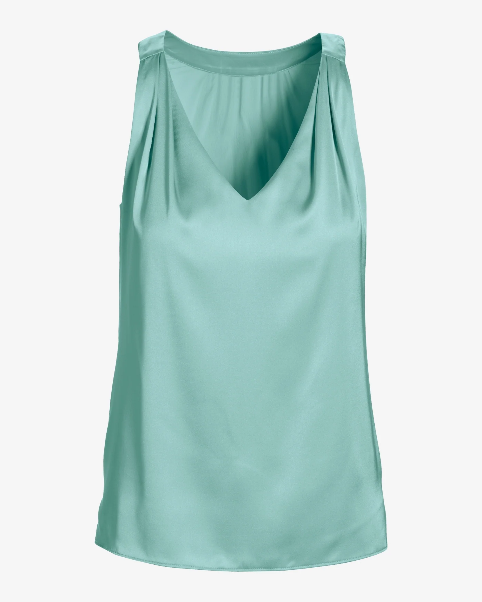 Nikki V-Neck Charmeuse Blouse Icy Morn - Mycitystee