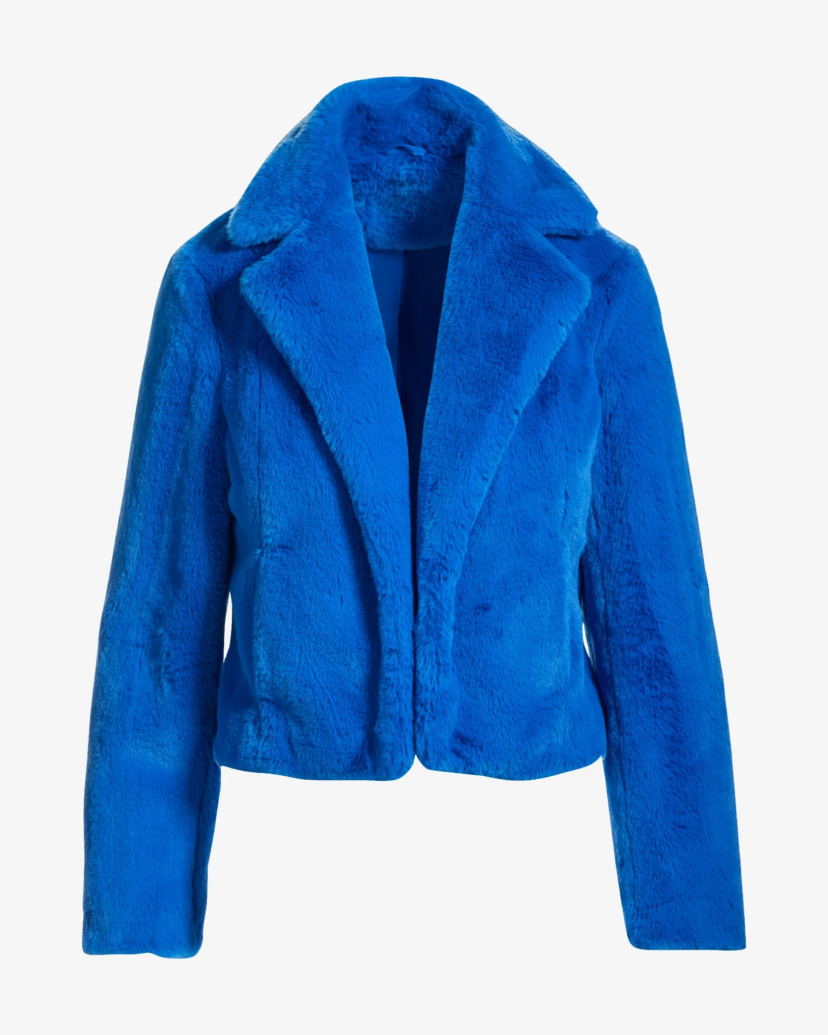 Notch Collar Faux Fur Chubby Nautical Blue - Mycitystee