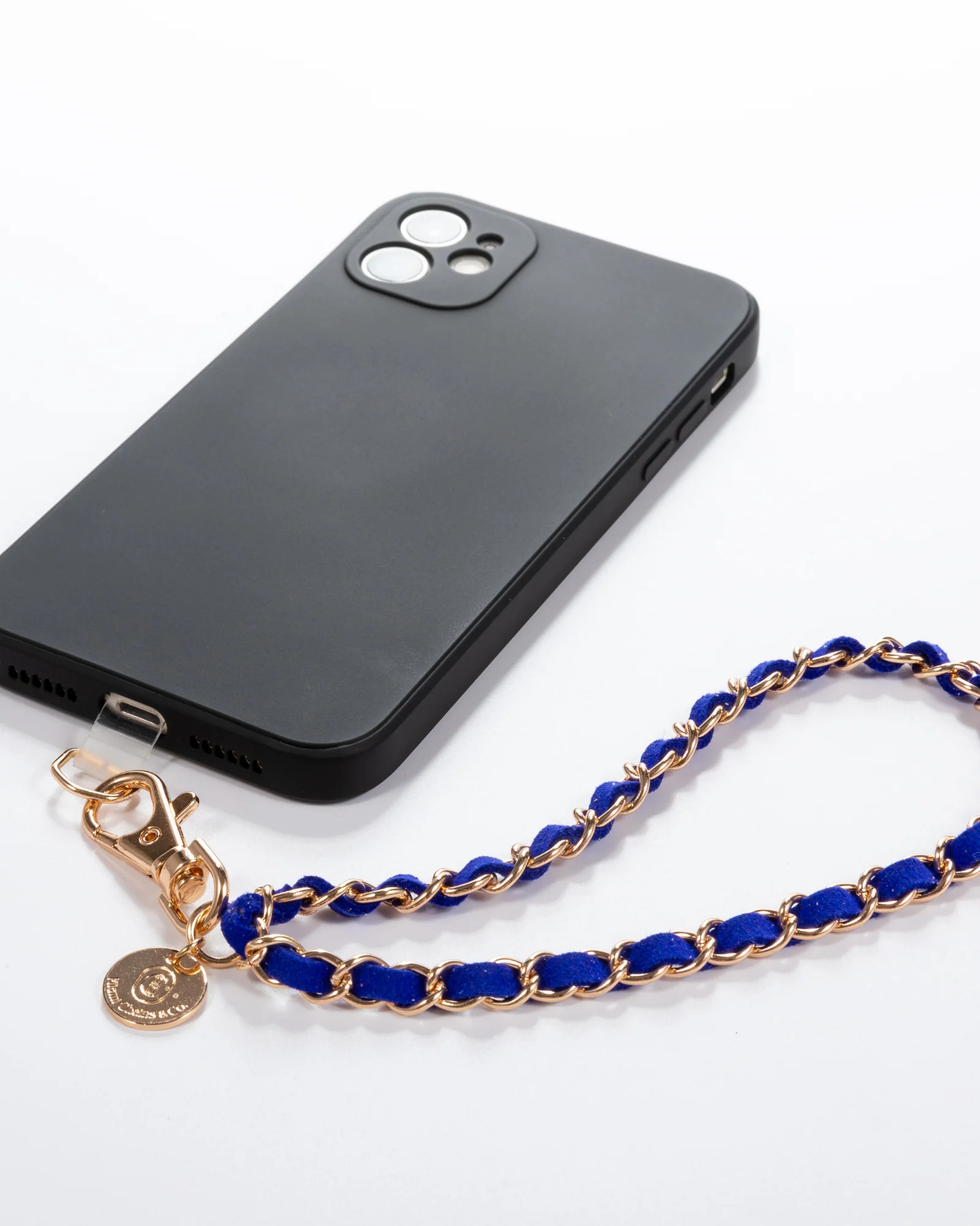 Royal Blue + Gold Phone Wristlet - Mycitystee