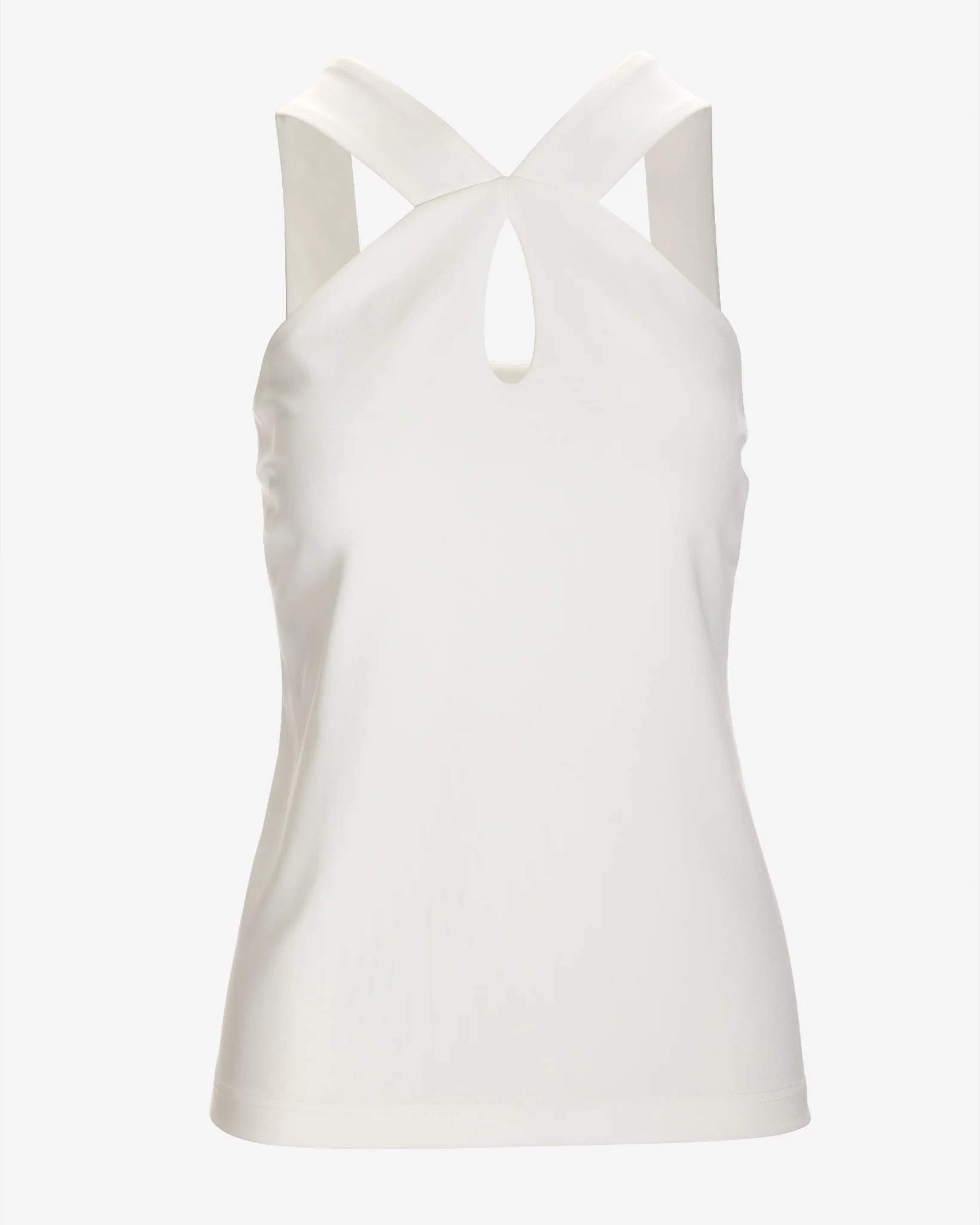 Beyond Travel Sleeveless Keyhole Top Ivory Coast - Mycitystee