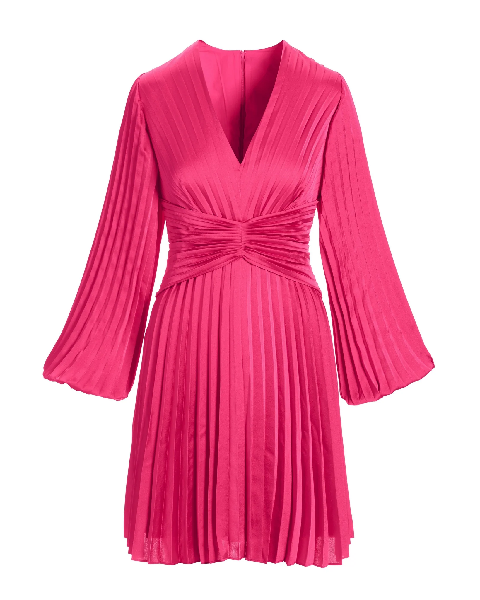 Long Sleeve Pleated Fit and Flare Dress Blossom - Mycitystee