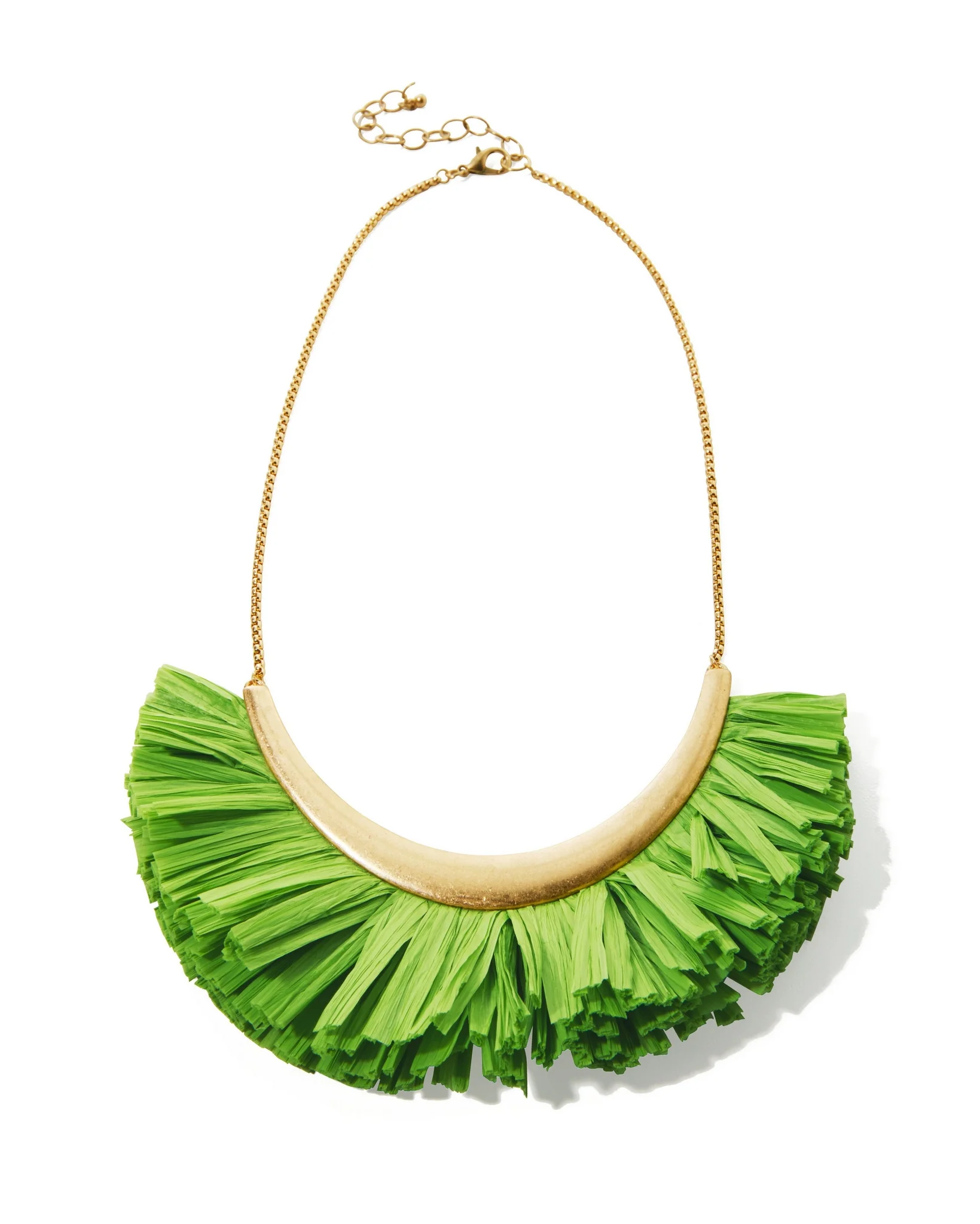 Raffia Statement Necklace Green - Mycitystee