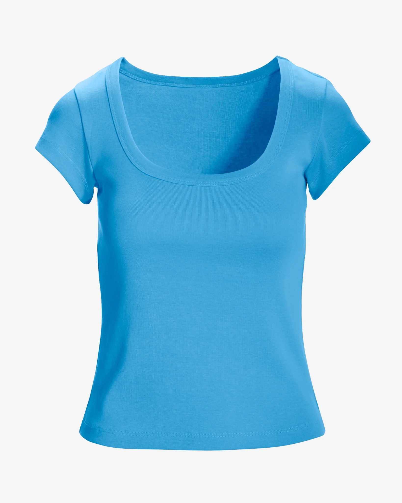 Cotton Cap Sleeve T-Shirt Bonnie Blue - Mycitystee