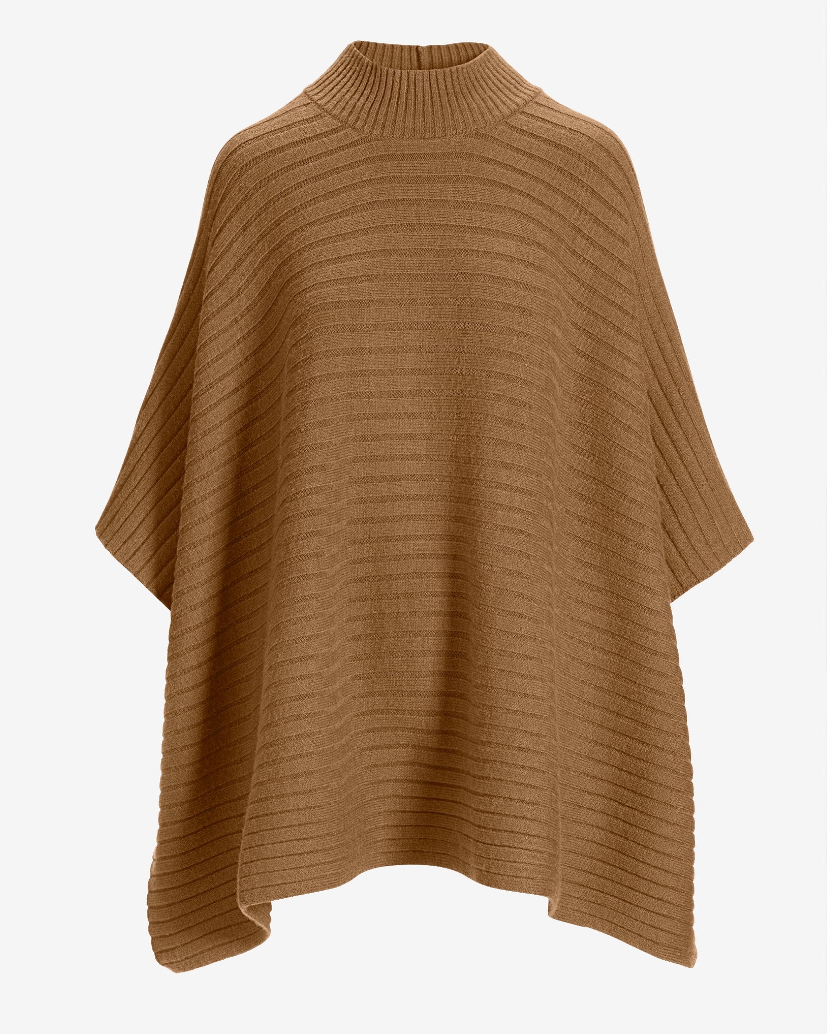Wide Rib Sweater Poncho Thrush - Mycitystee