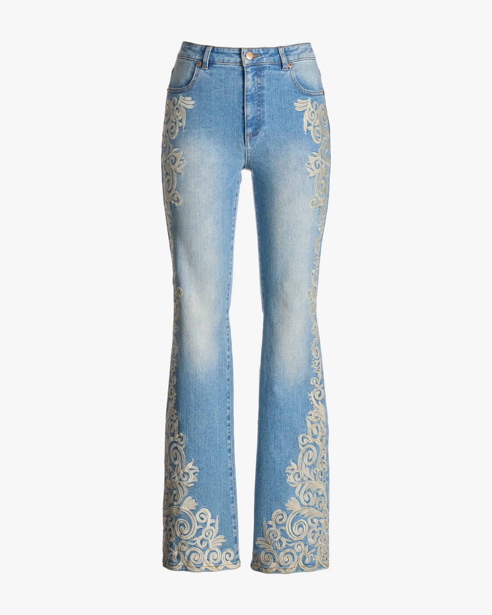 Monterey Embroidered Bootcut Jean Light Blue Wash - Mycitystee