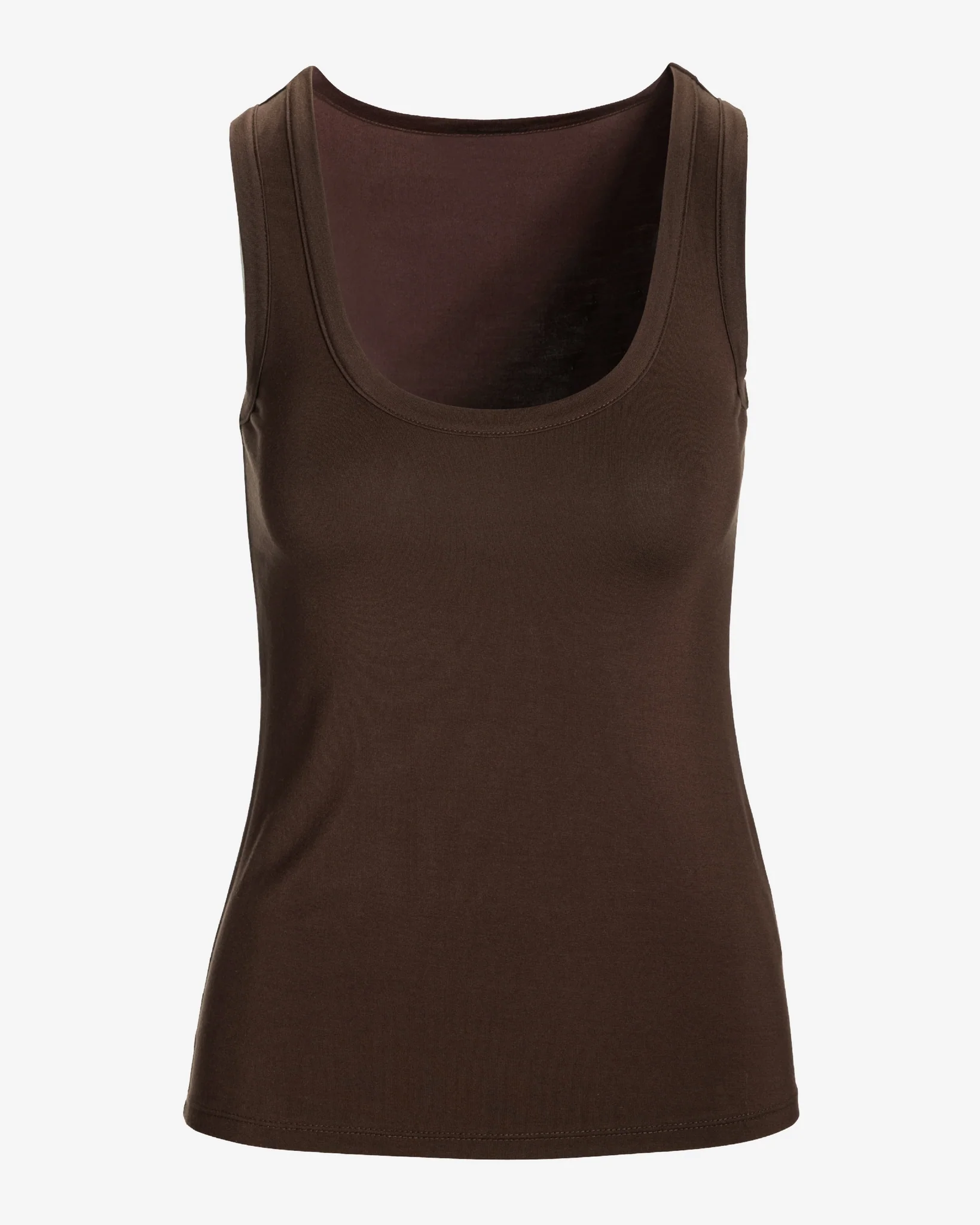 So Effortless Scoop-Neck Tank Top Safari Brown - Mycitystee