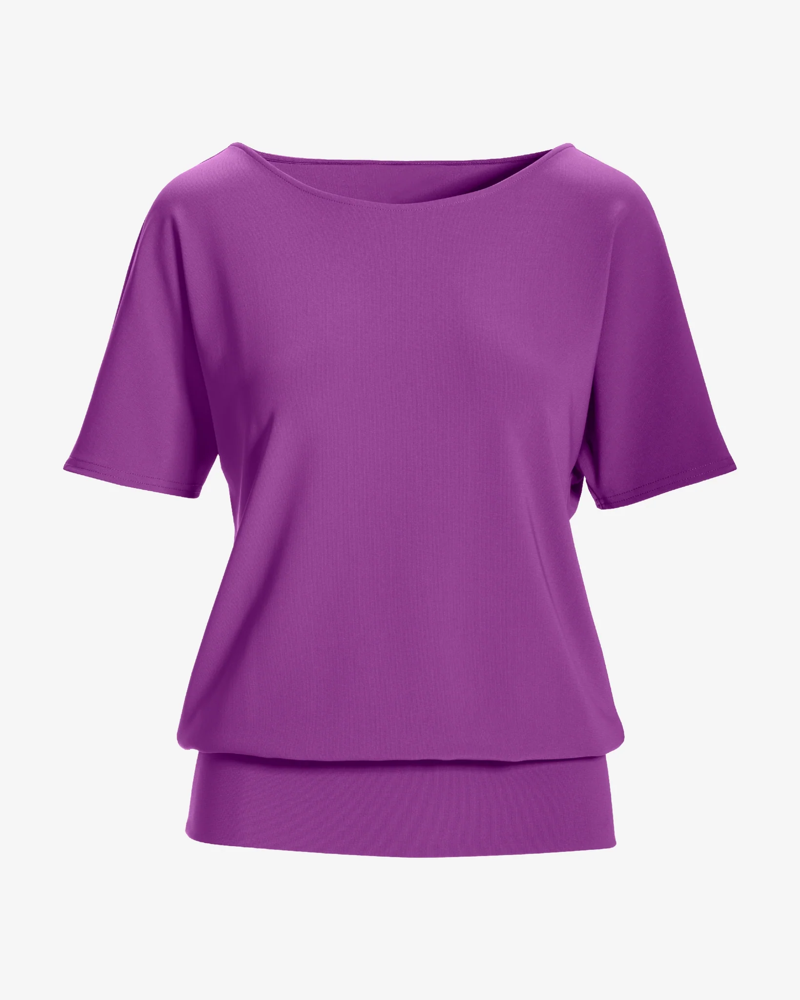 Beyond Travel Short Sleeve Slouchy Top Purple Magic - Mycitystee