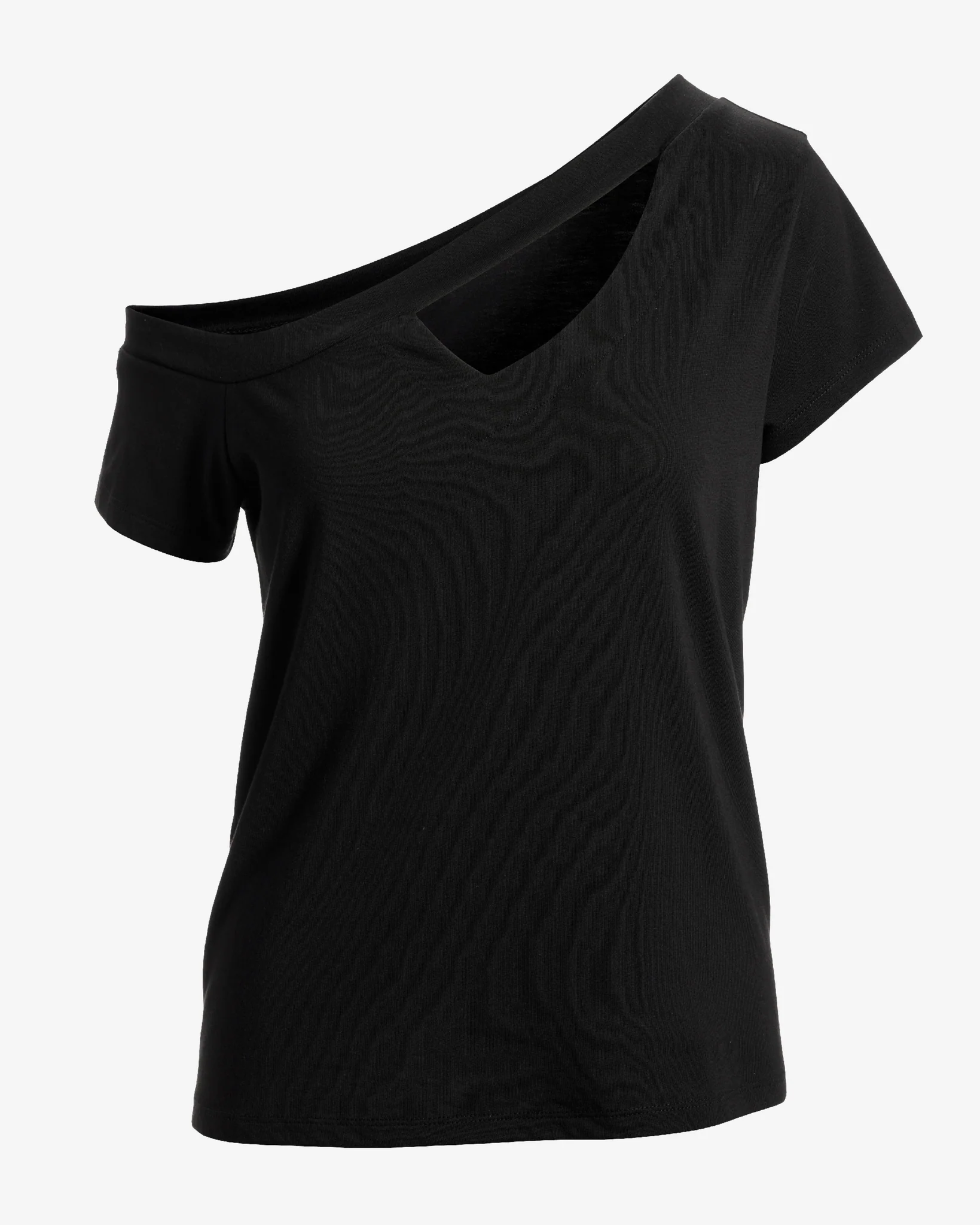 Slouchy Cut Out Knit Top Proper Black - Mycitystee