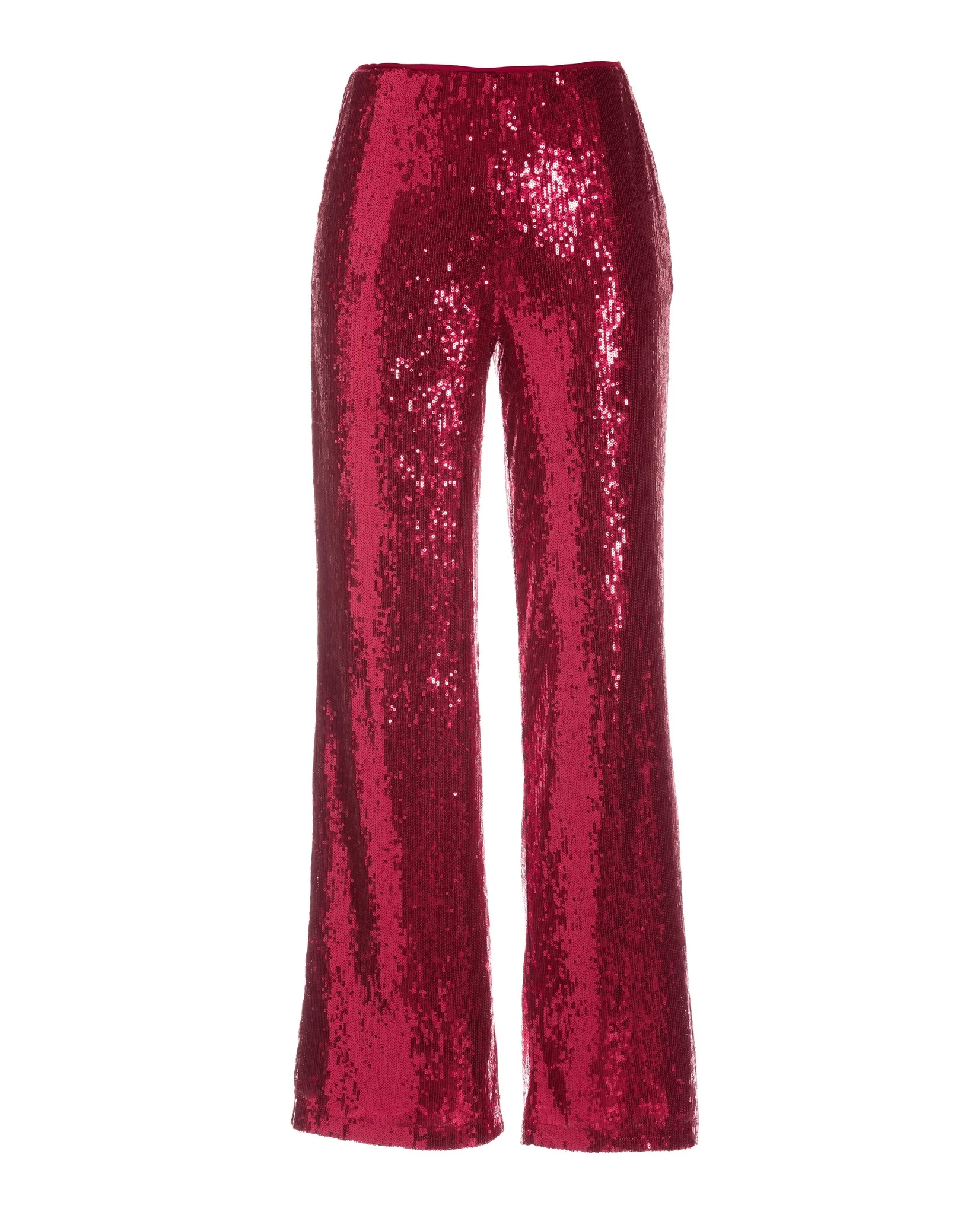 Malibu Sequin Pull On Palazzo Pant Red - Mycitystee