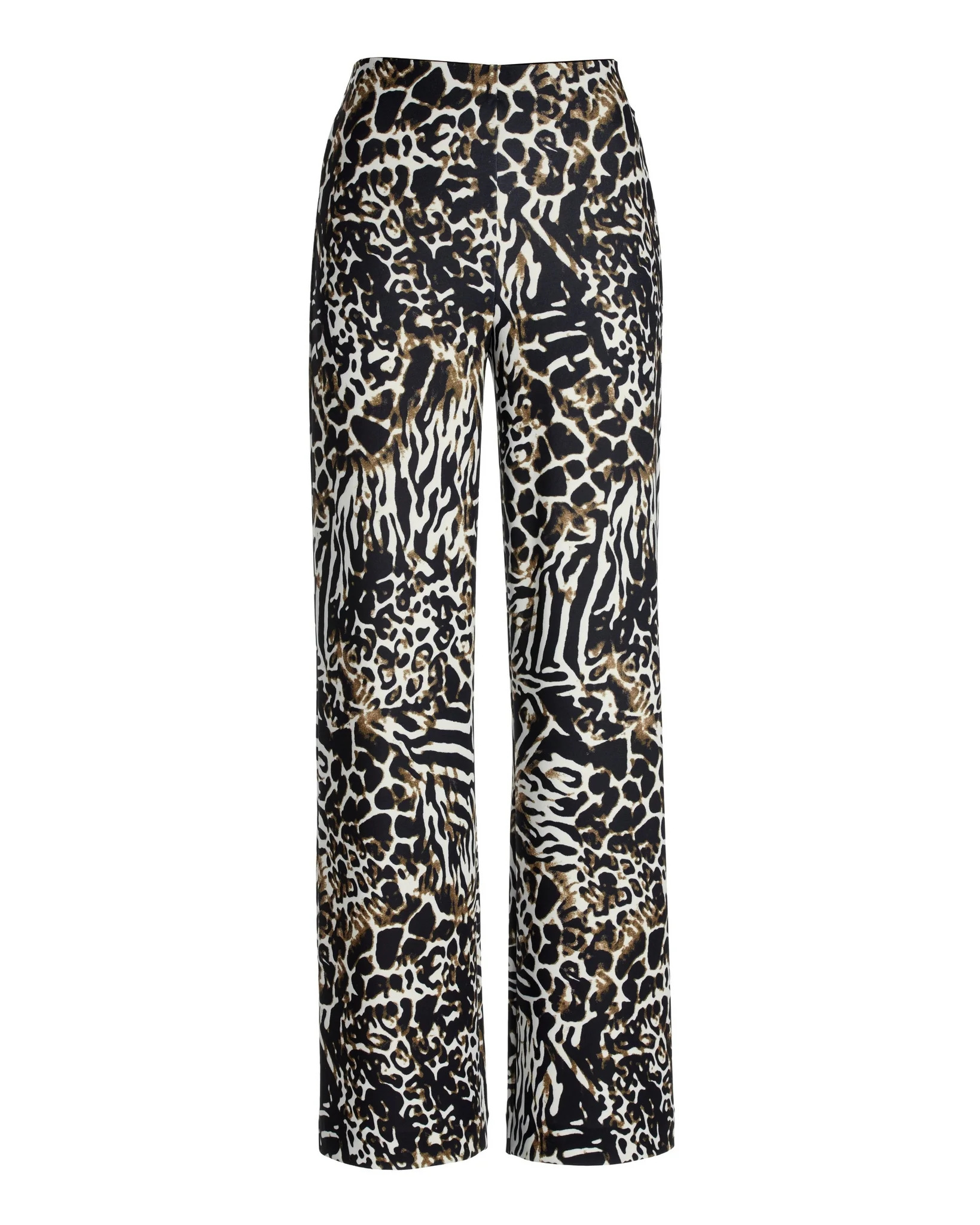 Beyond Travel Jungle Mix Print Palazzo Pant Black Multi - Mycitystee
