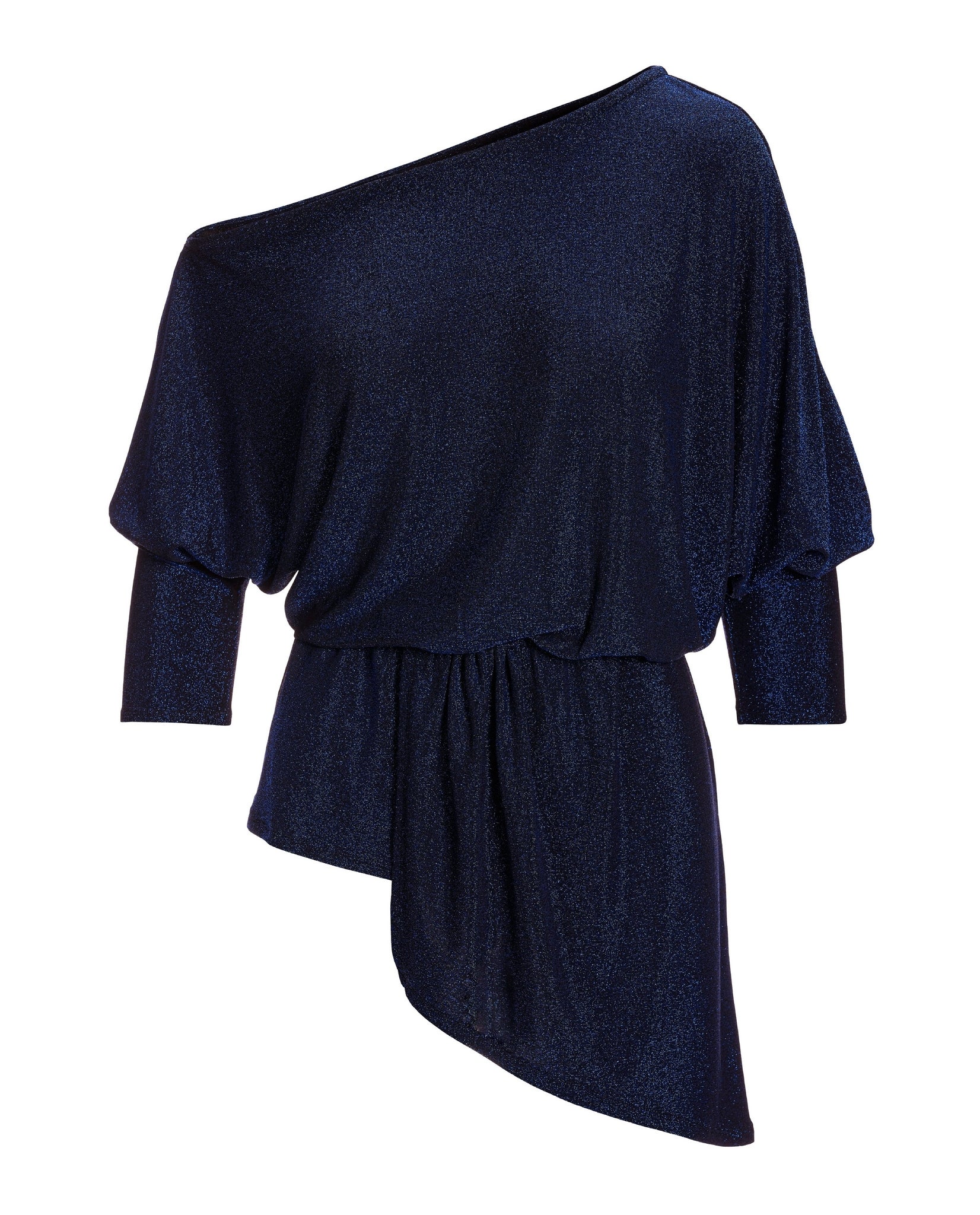 Slouchy Metallic Tunic Blue - Mycitystee