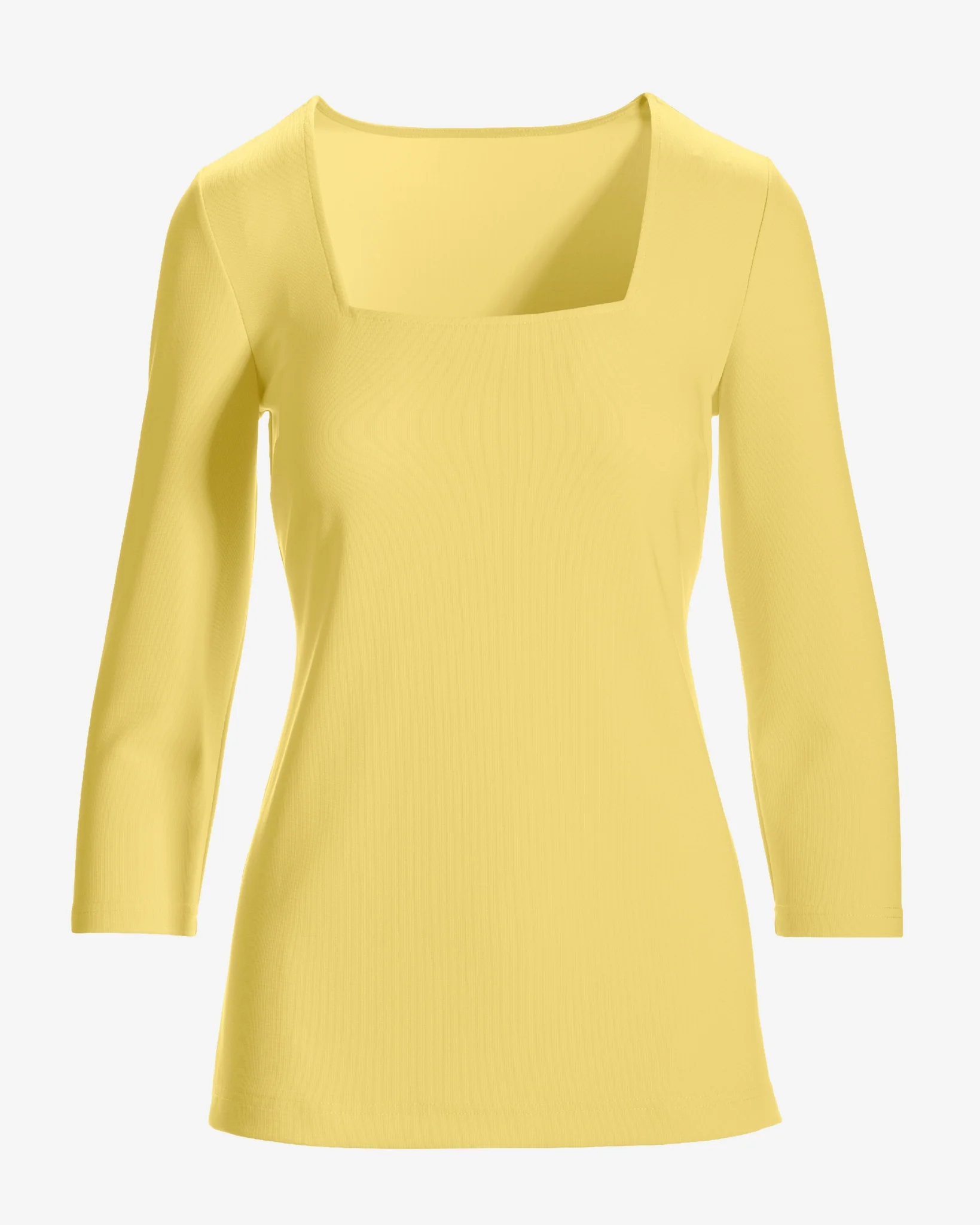 Beyond Travel Three Quarter Sleeve Top Lemon Drop - Mycitystee