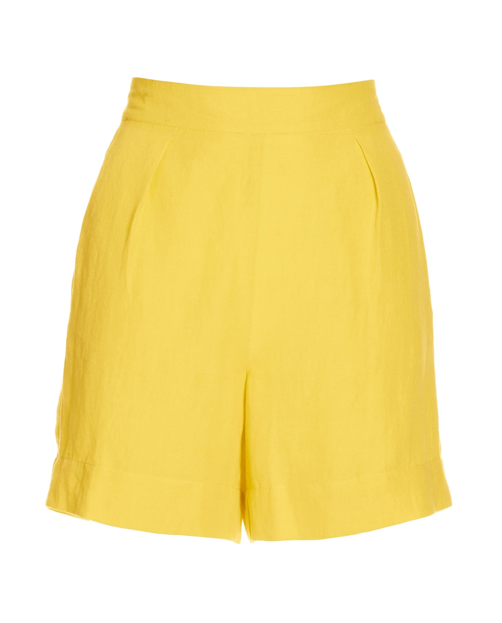 Effortless Pull-On Linen Short Lemon Drop - Mycitystee