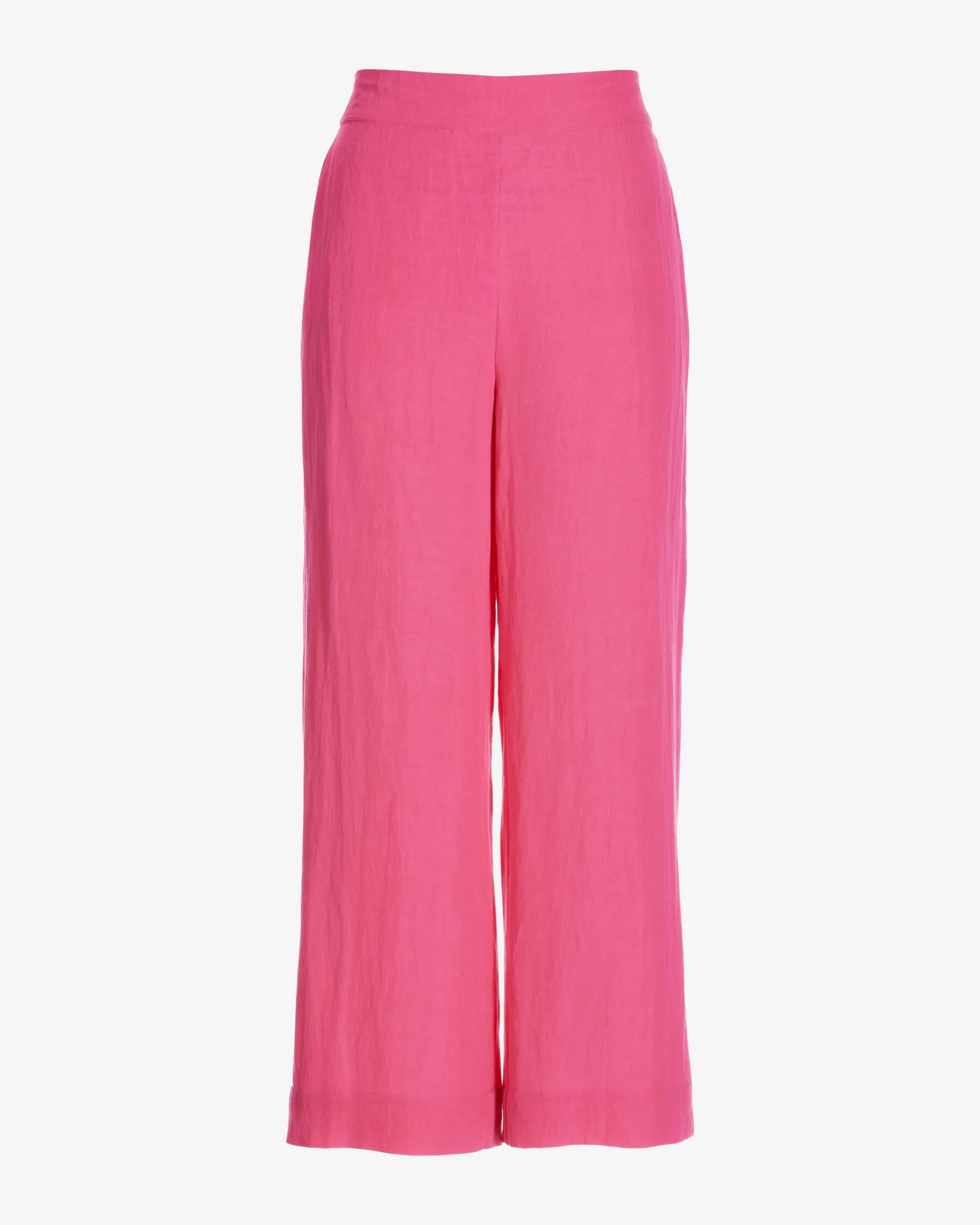 Malibu Linen Cropped Pant Shocking Pink - Mycitystee