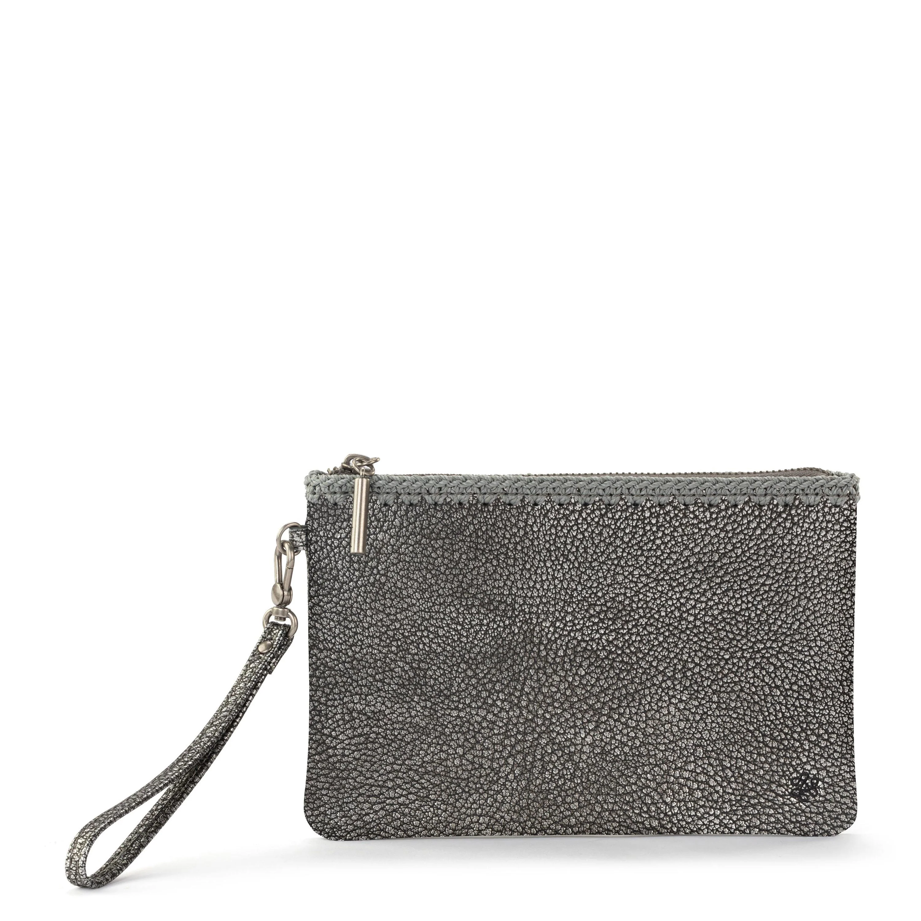 Vita Wristlet - Leather - Dark Silver - Mycitystee