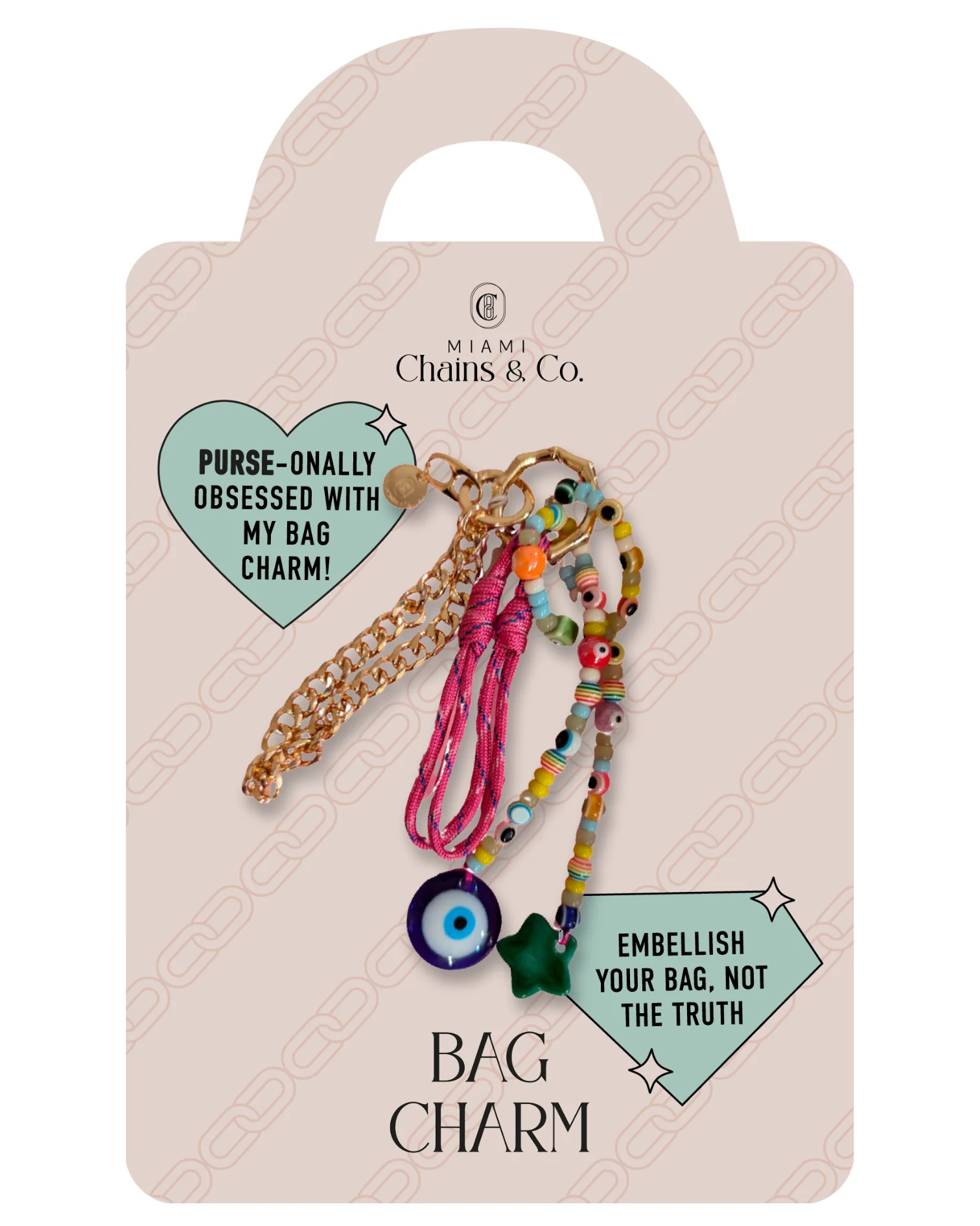 Charm & Chance Black Bag Charm - Mycitystee
