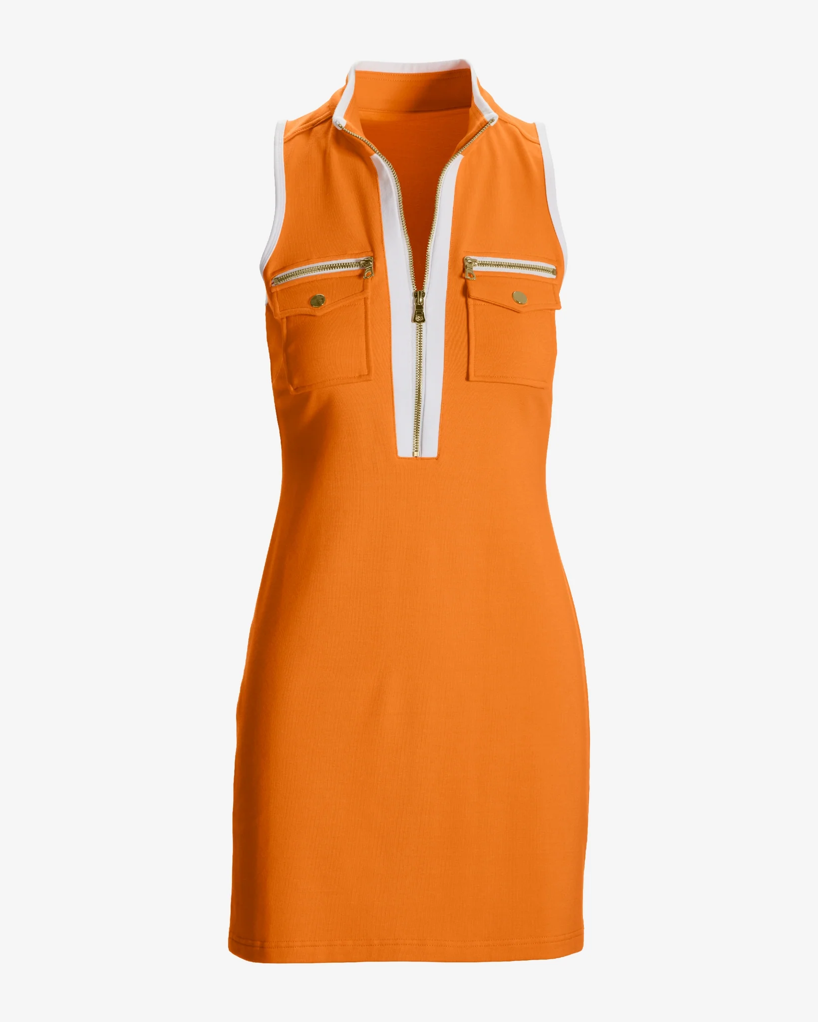 Sleeveless Chic Zip Dress Bird of Paradise - Mycitystee