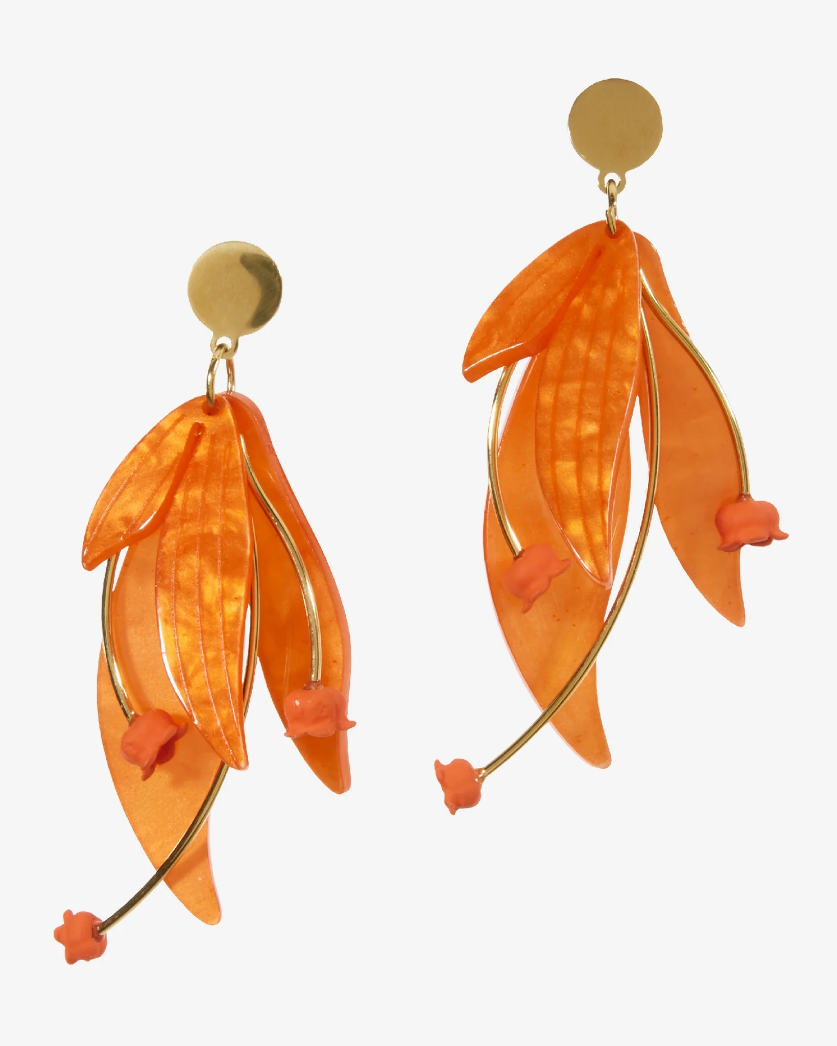 Tropical Resin Earring Orange - Mycitystee