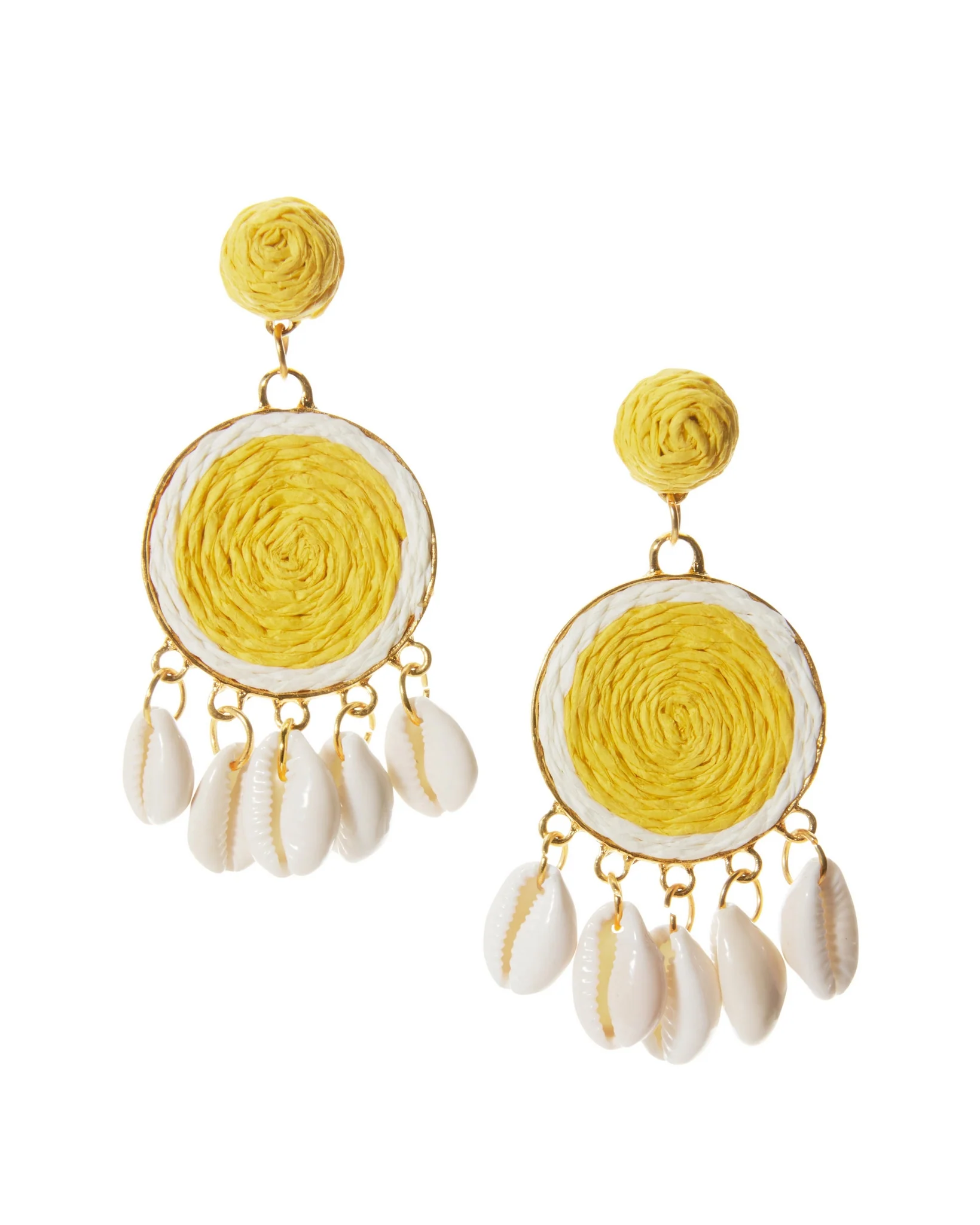 Statement Shell Earring Yellow - Mycitystee