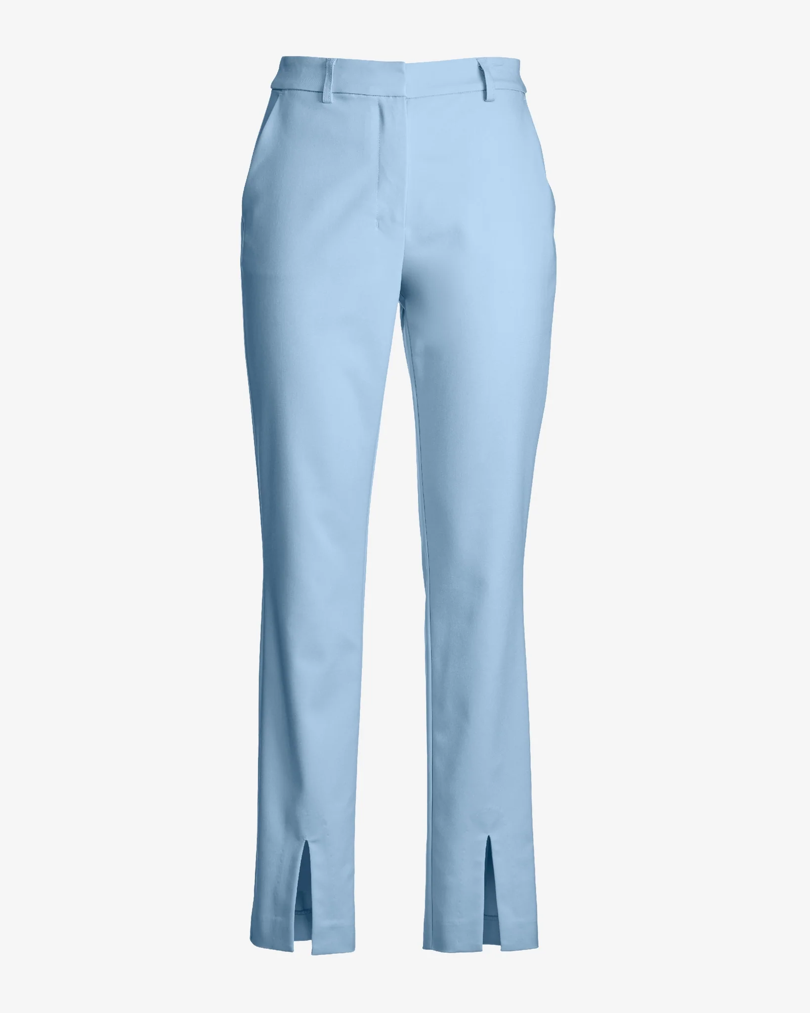 Newport Modern Slim Straight Leg Slit Front Trouser Pant Blue Bell - Mycitystee