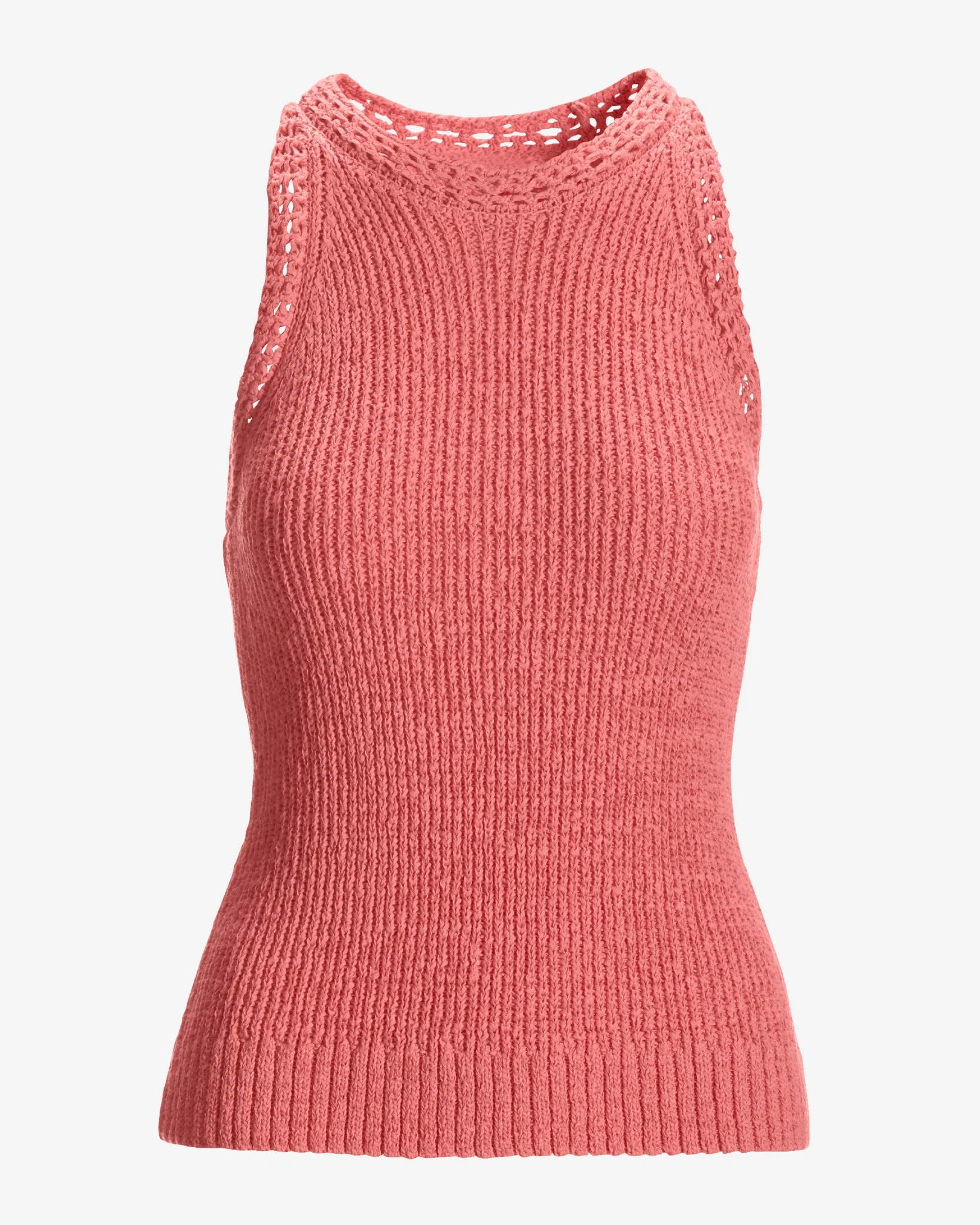 High Neck Sweater Tank Pink - Mycitystee