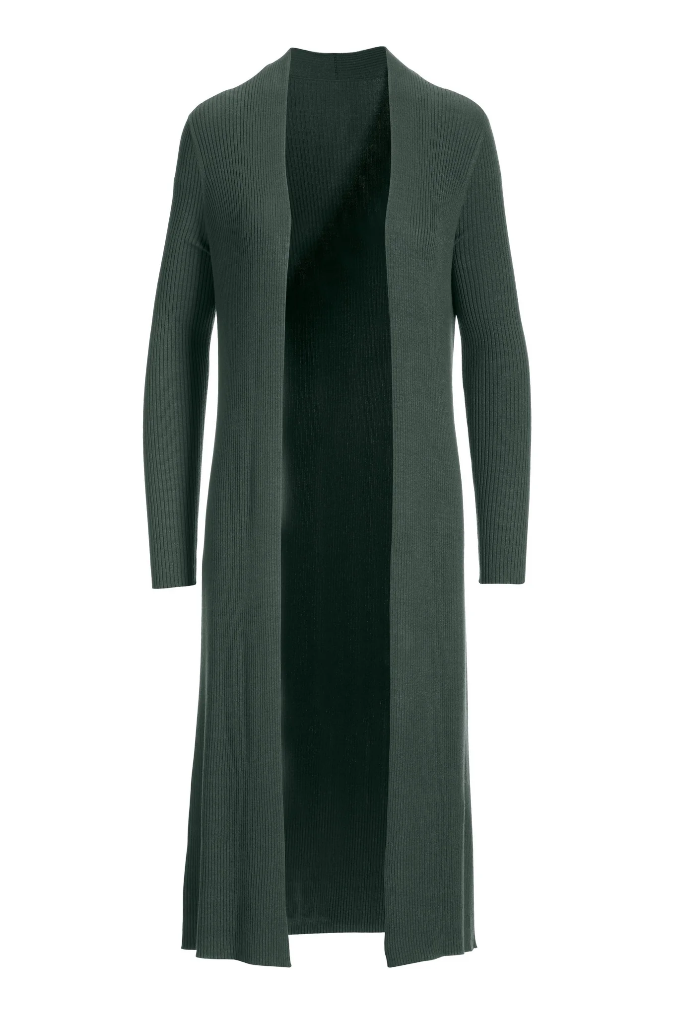 Rib Long Cardigan Sweater Balsam Green - Mycitystee