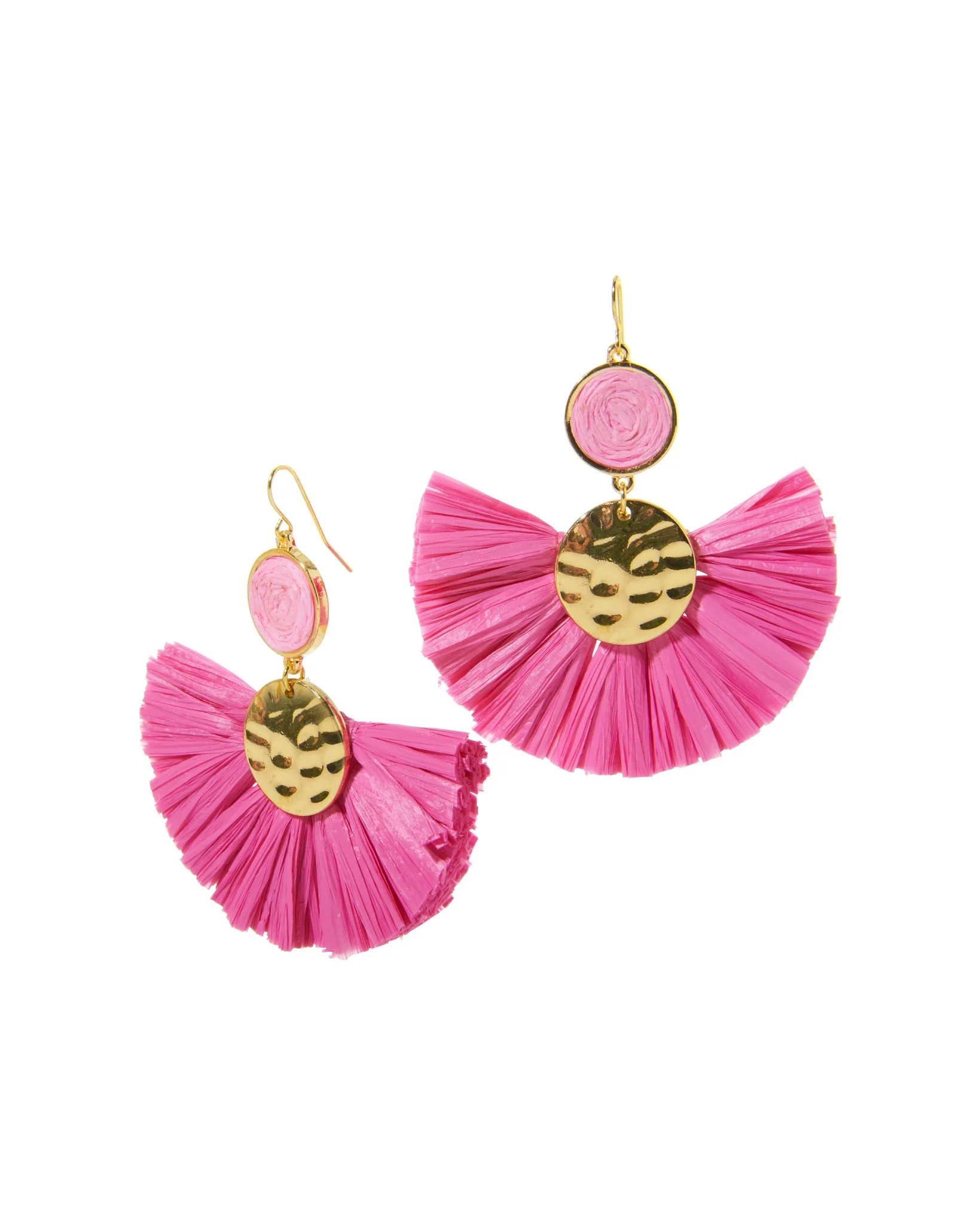 Raffia Statement Earrings Pink - Mycitystee