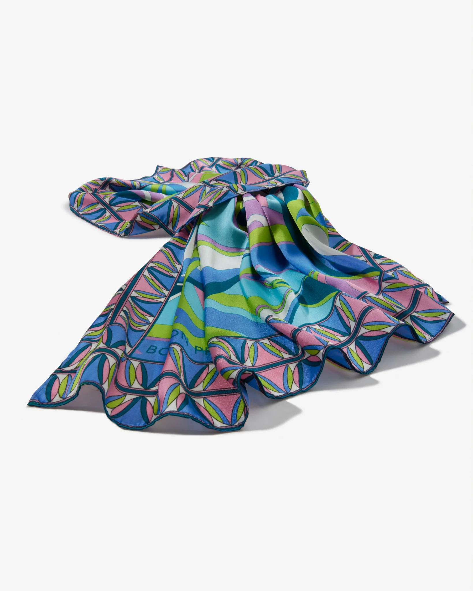 Boston Proper Abstract Scarf Blue Multi - Mycitystee