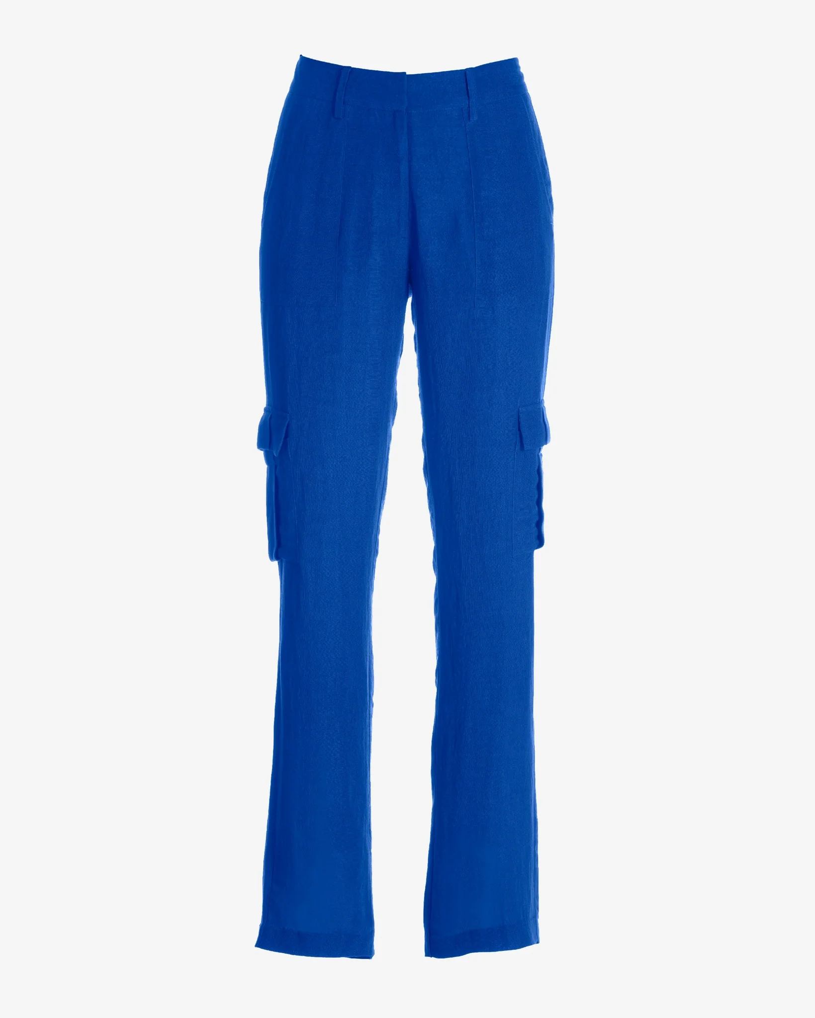 Sedona Linen Straight Leg Cargo Pant Dazzling Blue - Mycitystee