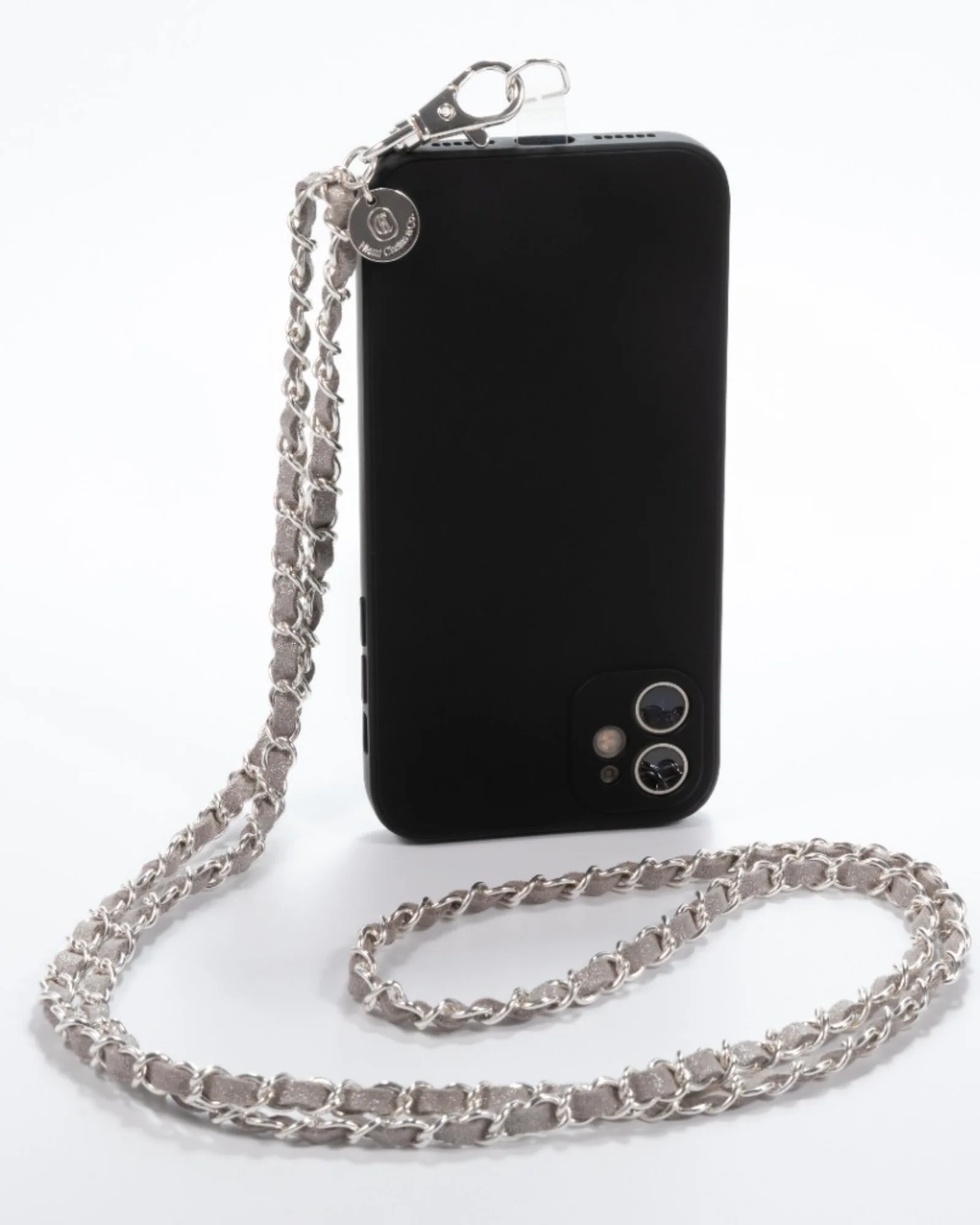 Silver on Silver Crossbody Phone Chain - Mycitystee