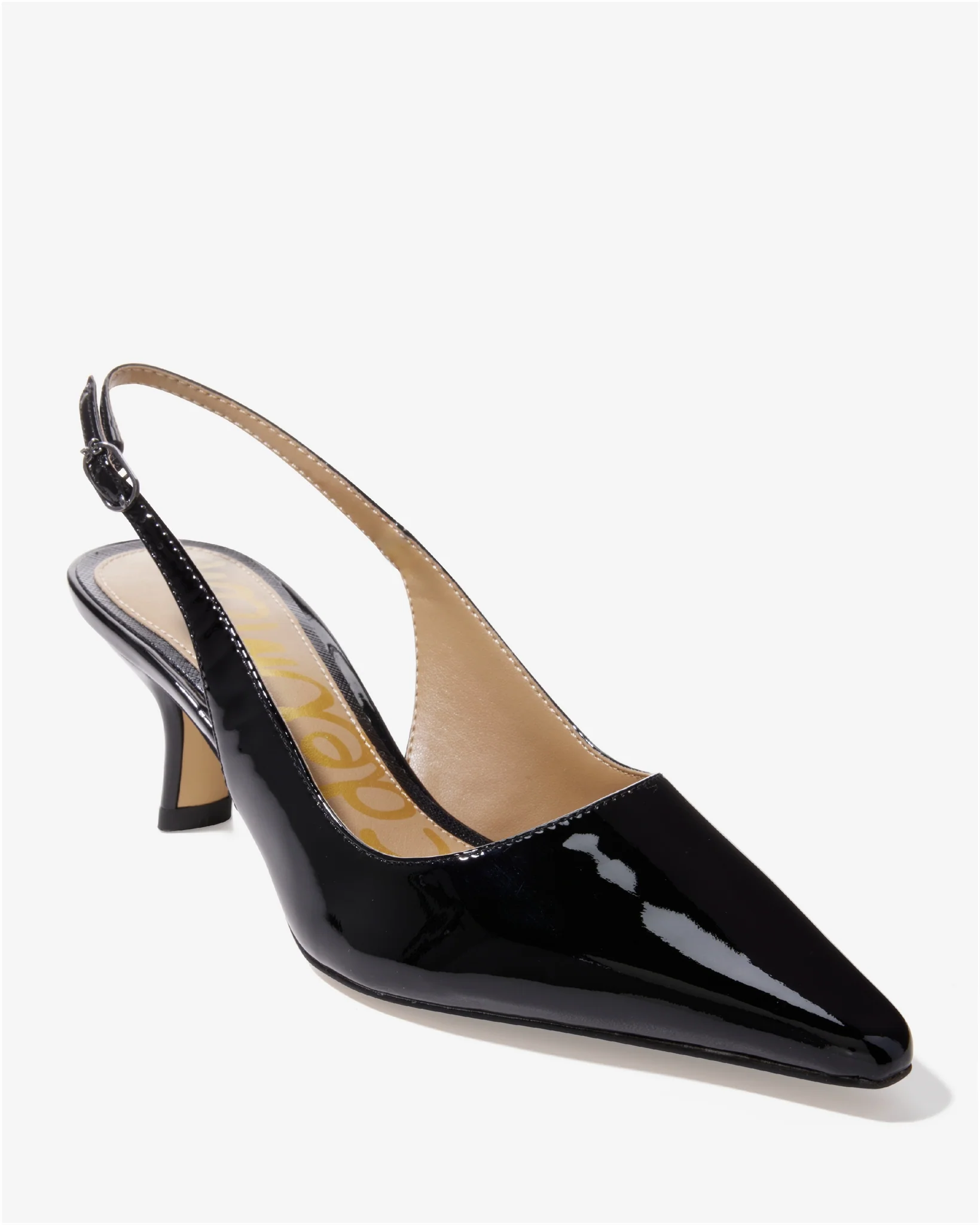 Sling-Back Kitten Heel Black - Mycitystee