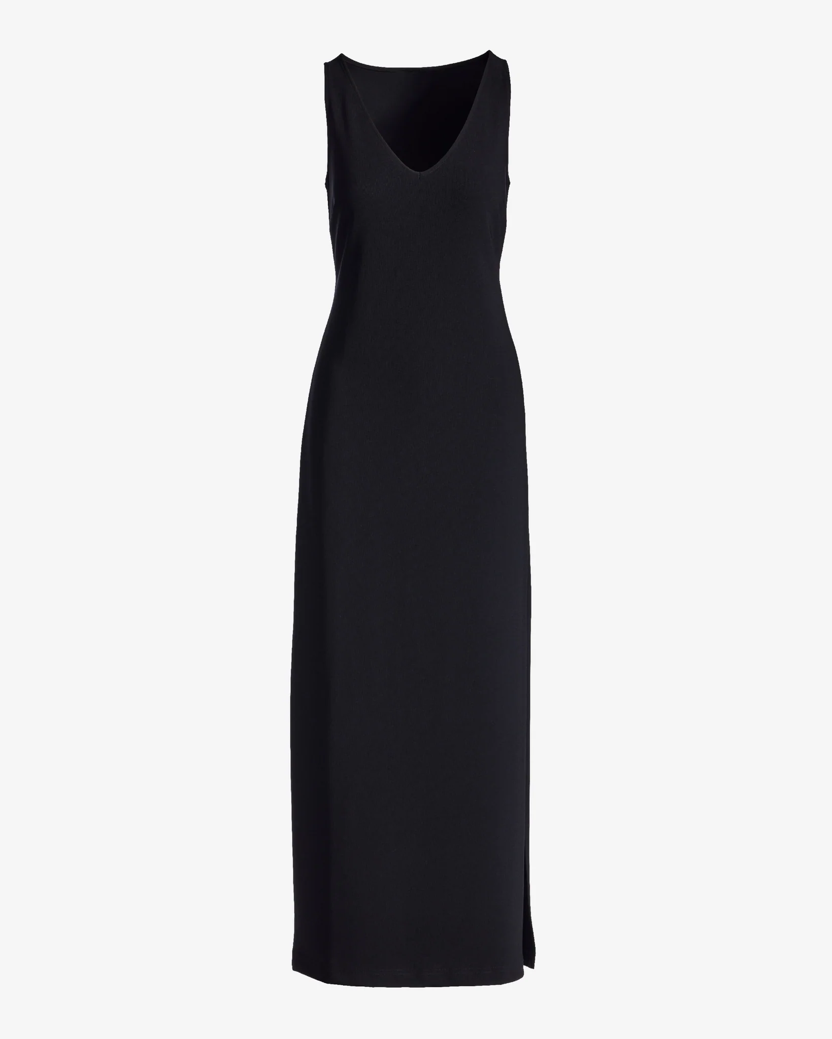 Beyond Travel Sleeveless V Neck Maxi Dress Jet Black - Mycitystee