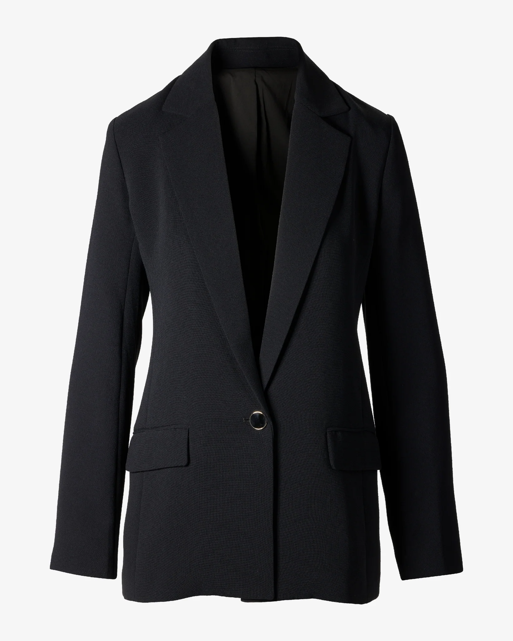 Relaxed Single Button Blazer Black - Mycitystee