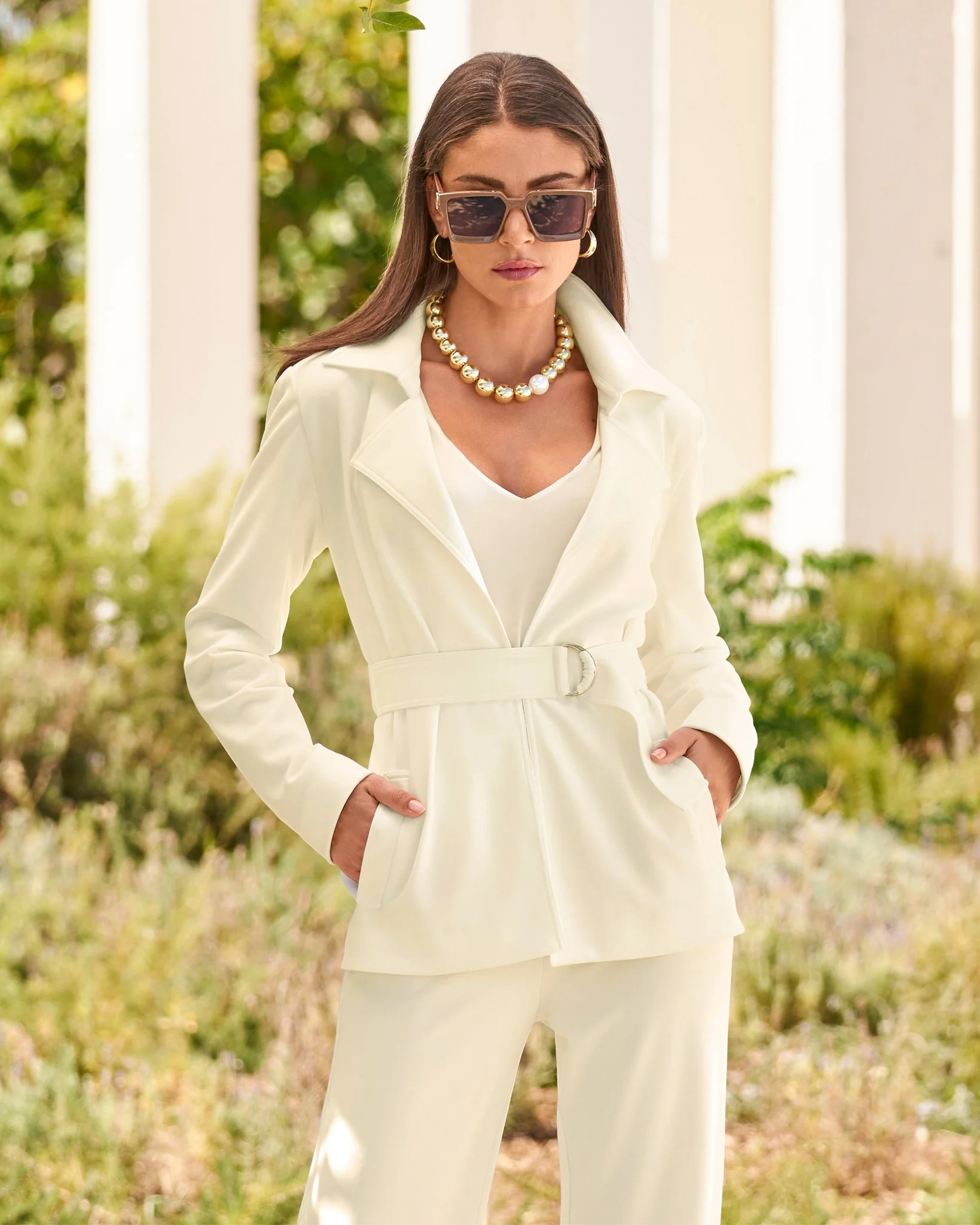 Beyond Travel Chic Wrap Jacket Ivory Coast - Mycitystee